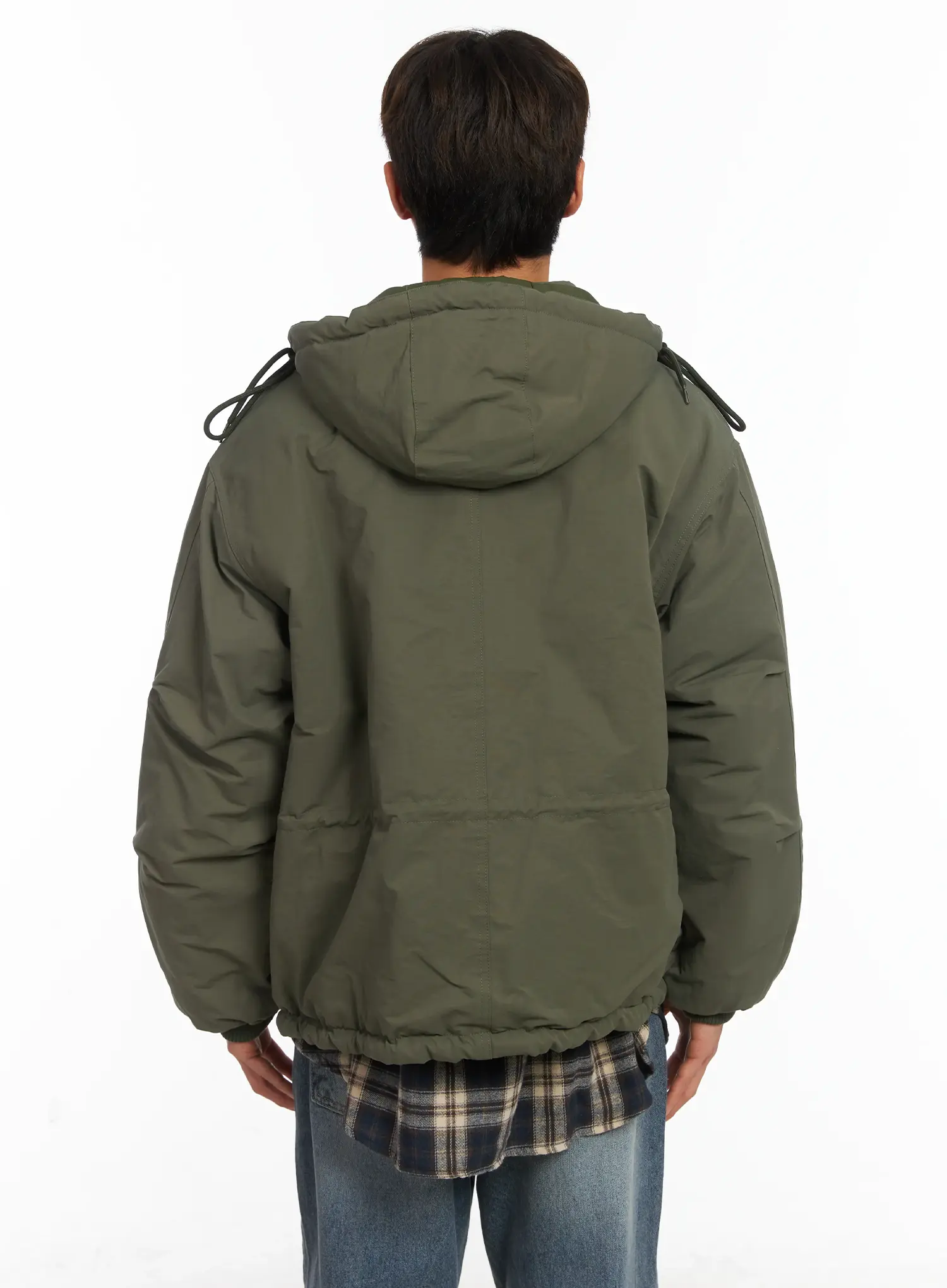 Men's Reversible Hooded Puffer Jacket IJ514 - Image 5