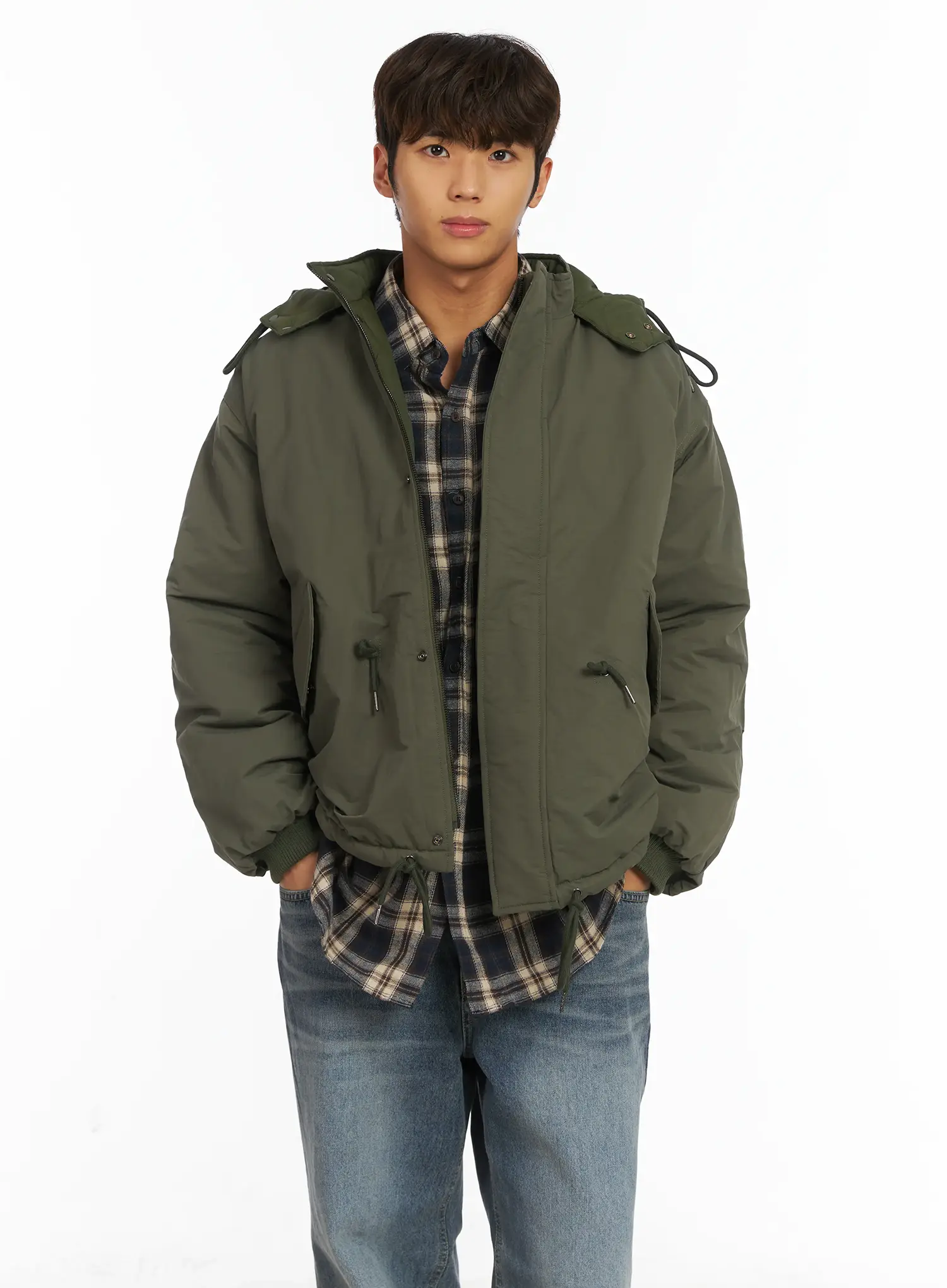 Men's Reversible Hooded Puffer Jacket IJ514 - Image 6