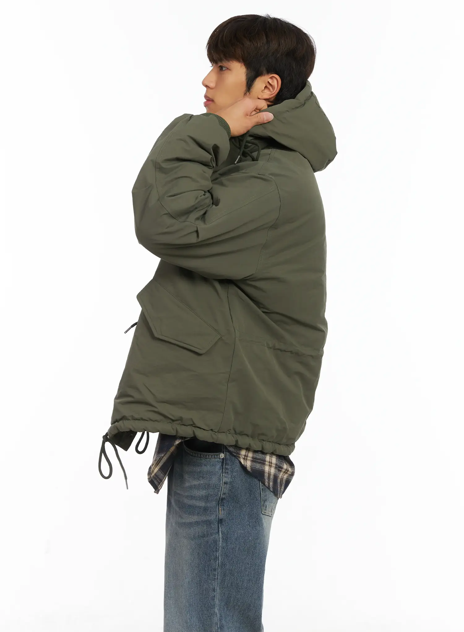 Men's Reversible Hooded Puffer Jacket IJ514 - Image 7