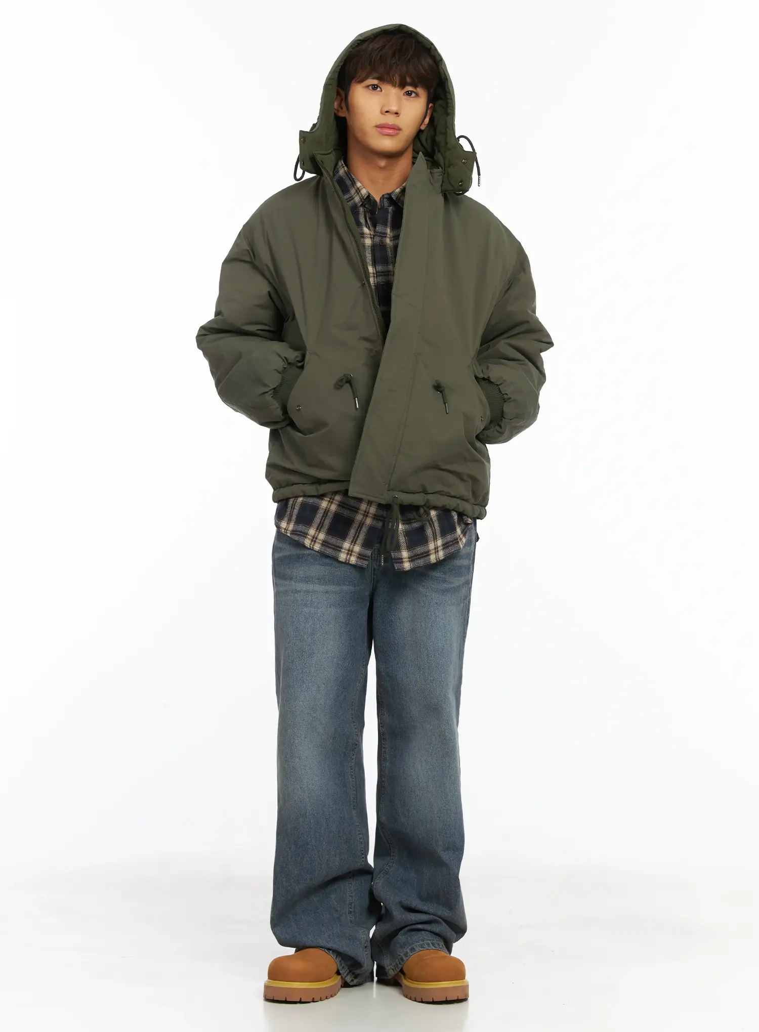Men's Reversible Hooded Puffer Jacket IJ514 - Image 8