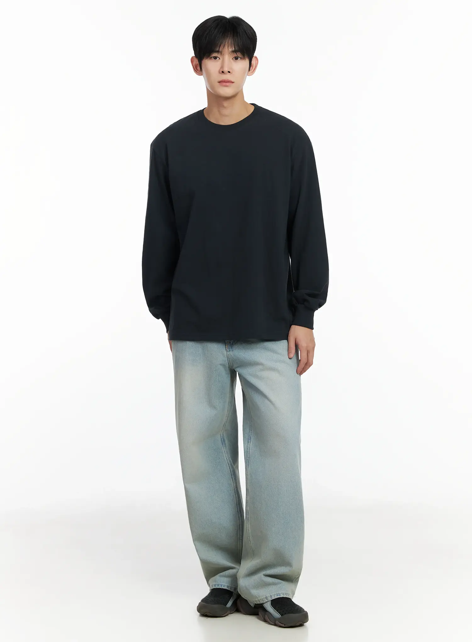 Men's Ribbed Cuff Long Sleeve Shirt IF517 - Image 11