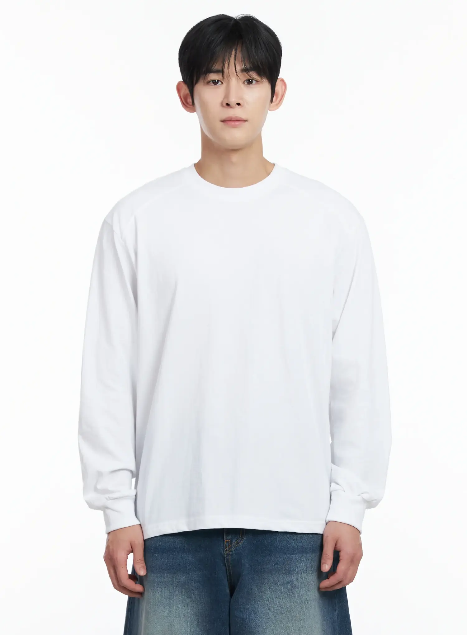Men's Ribbed Cuff Long Sleeve Shirt IF517 - Image 13