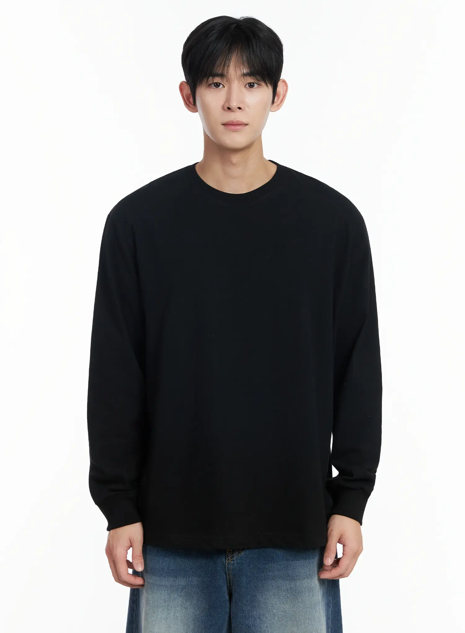 Men's Ribbed Cuff Long Sleeve Shirt IF517 - Image 17