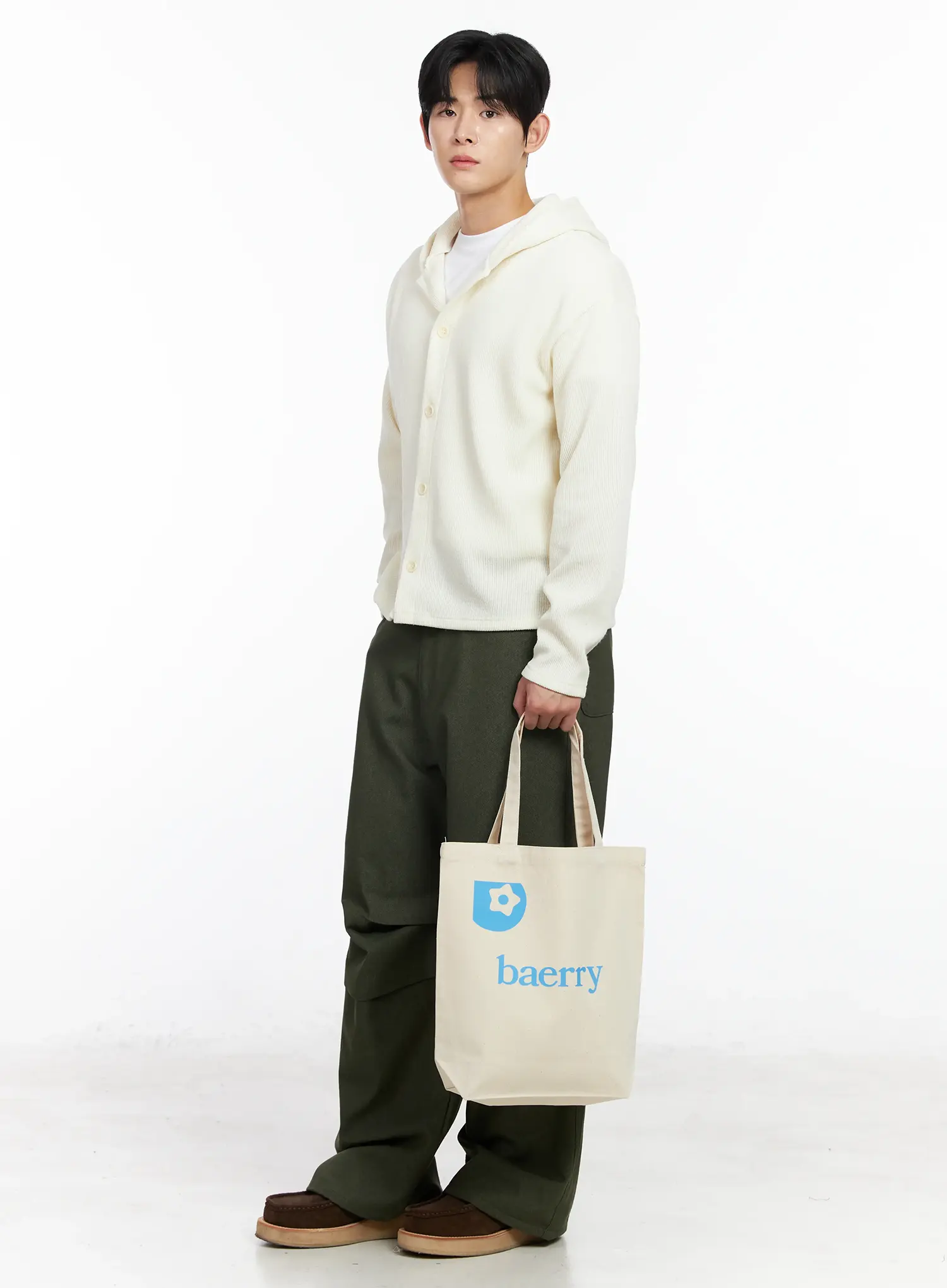 Men's Ribbed Knit Hooded Cardigan IM518