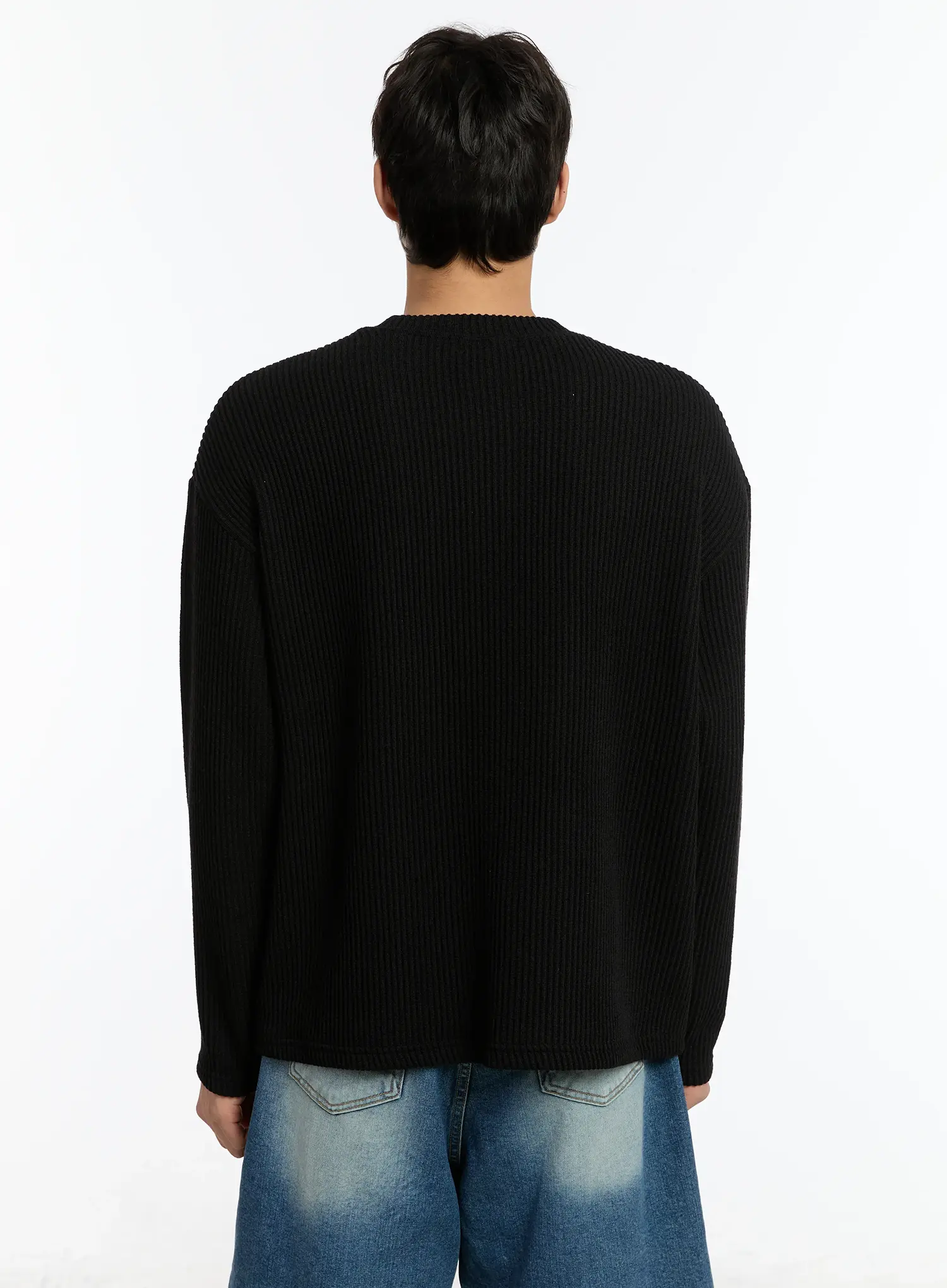 Men's Ribbed Long Sleeve Tee IM503 - Image 5