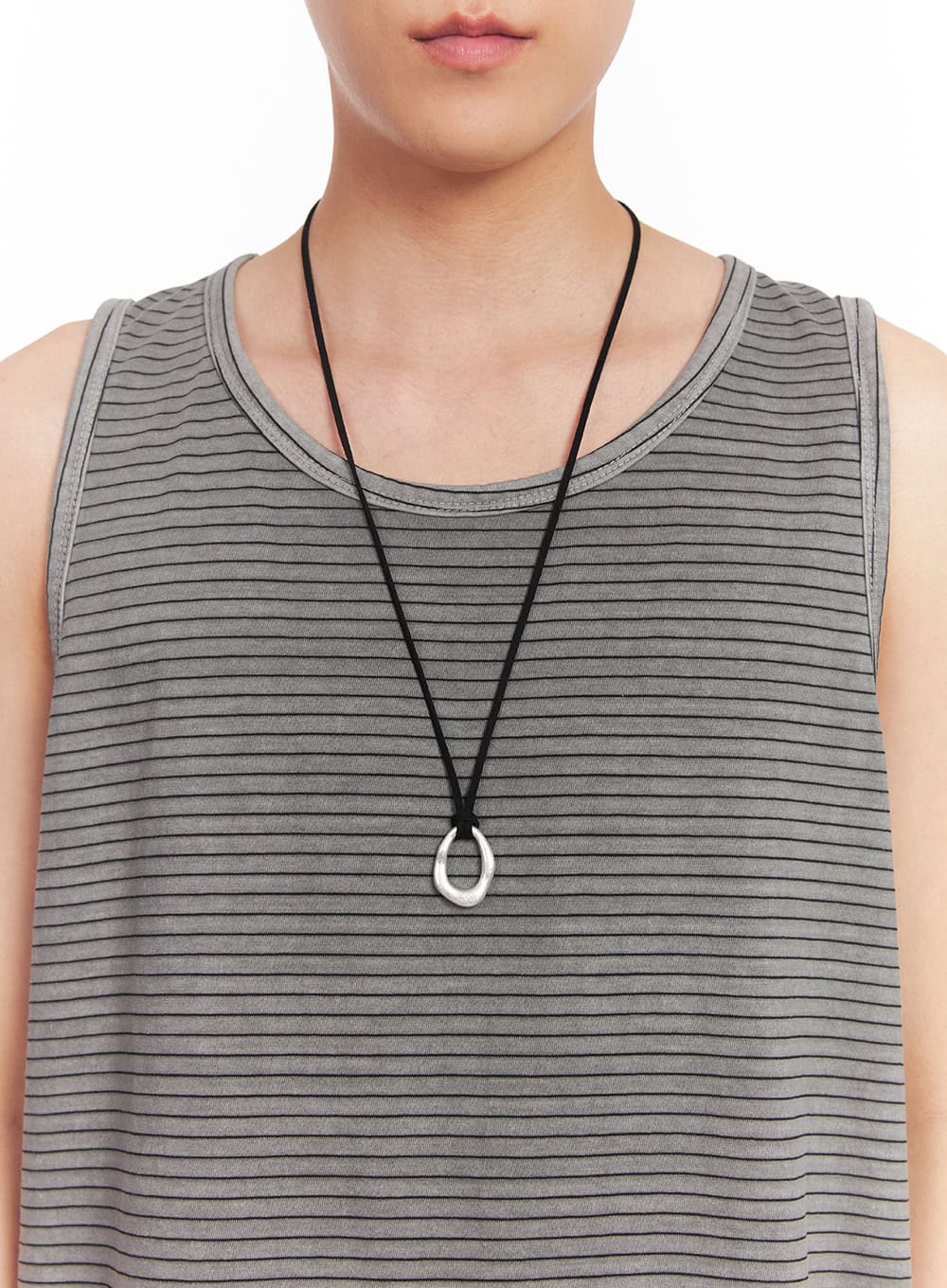 Men's Ring Pendant Necklace IY506 - Image 2