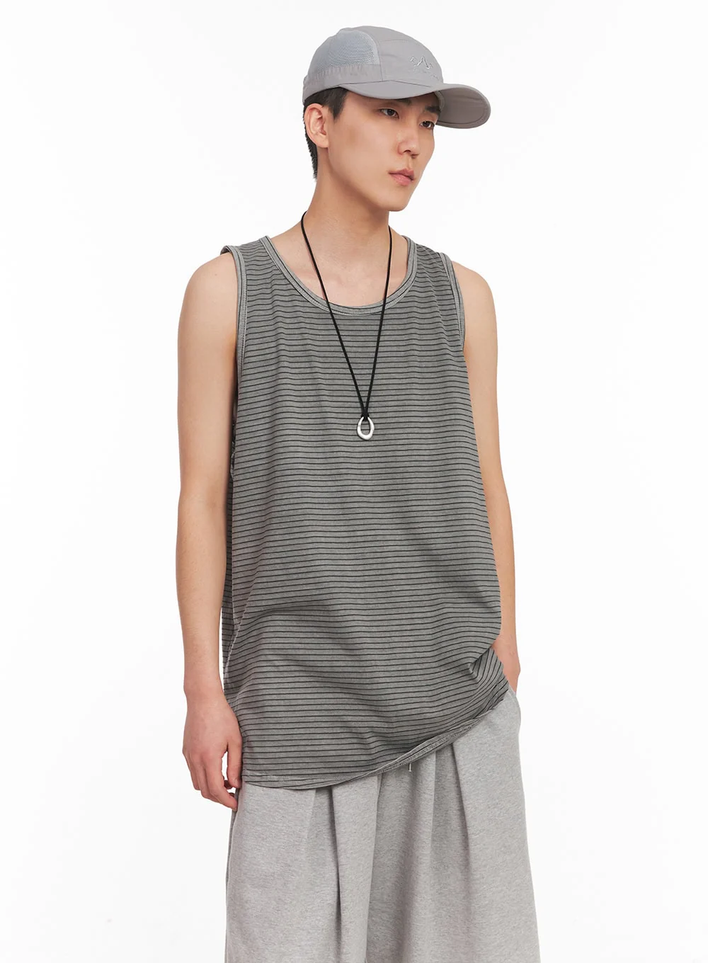 Men's Ring Pendant Necklace IY506 - Image 5