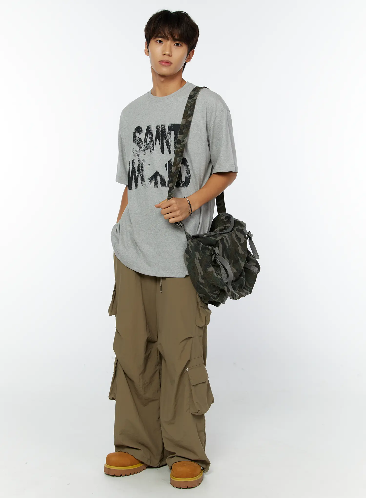 Men's Rivet String Cargo Pants IY508 - Image 2