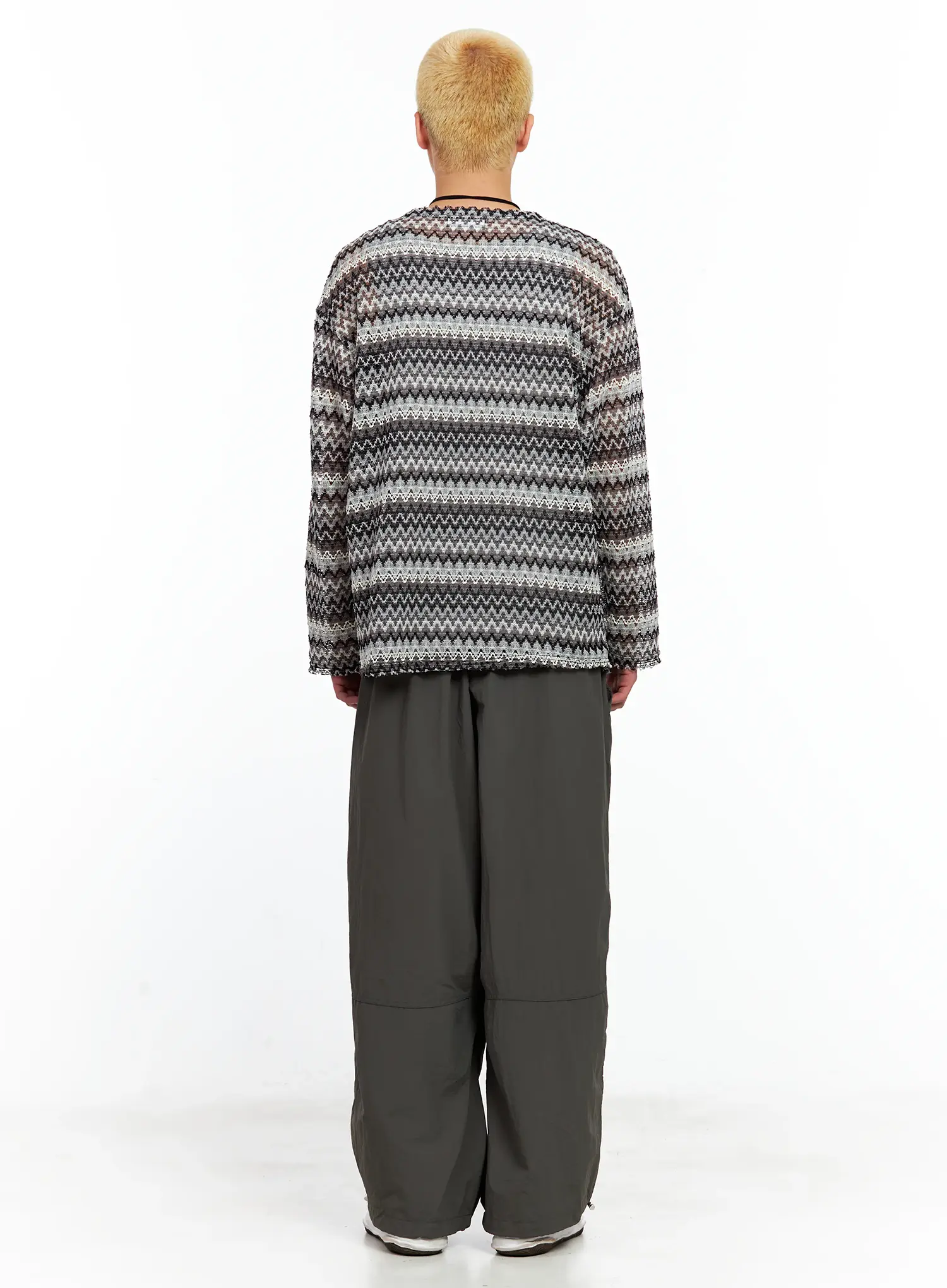 Men's Seam Detail Balloon-Fit Drawstring Pants IL511 - Image 11