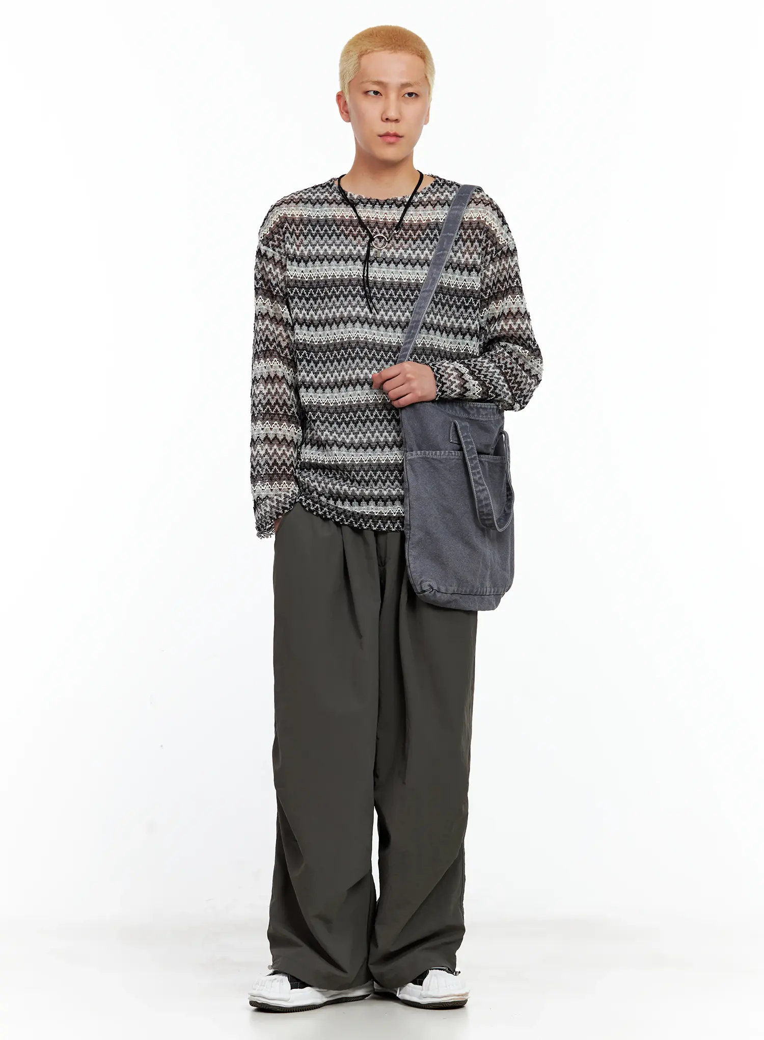 Men's Seam Detail Balloon-Fit Drawstring Pants IL511 - Image 12