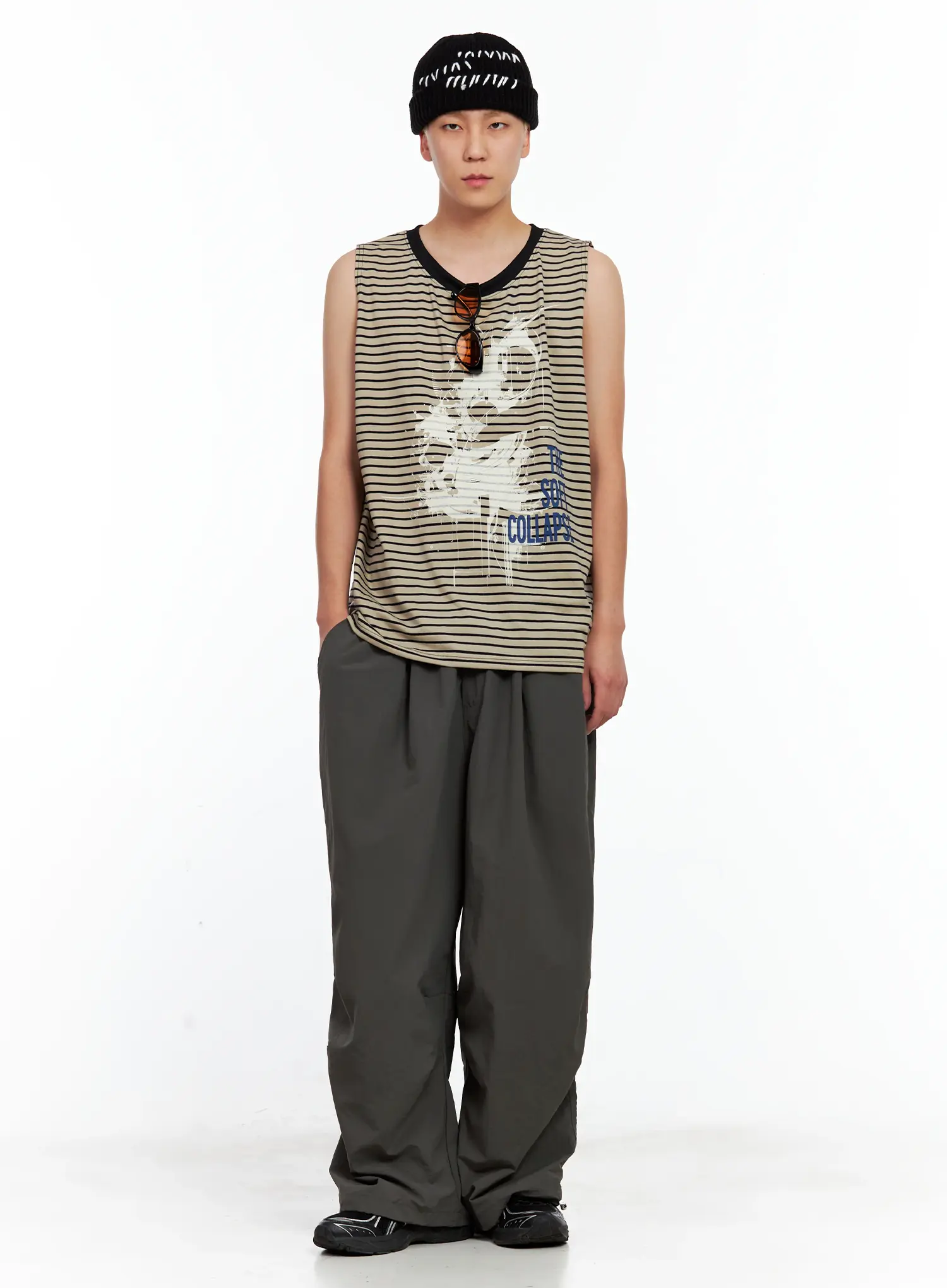 Men's Seam Detail Balloon-Fit Drawstring Pants IL511 - Image 14