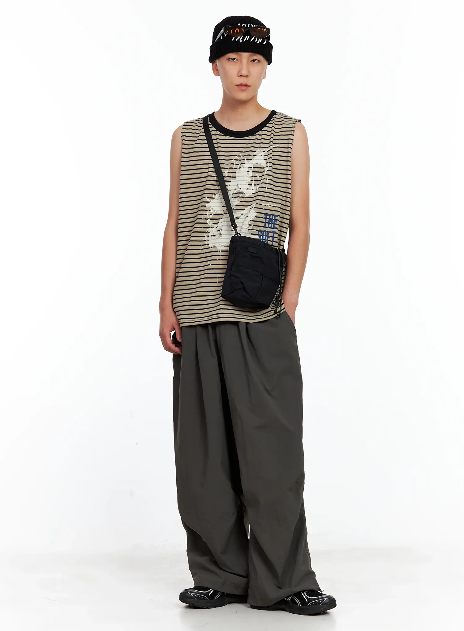 Men's Seam Detail Balloon-Fit Drawstring Pants IL511 - Image 16