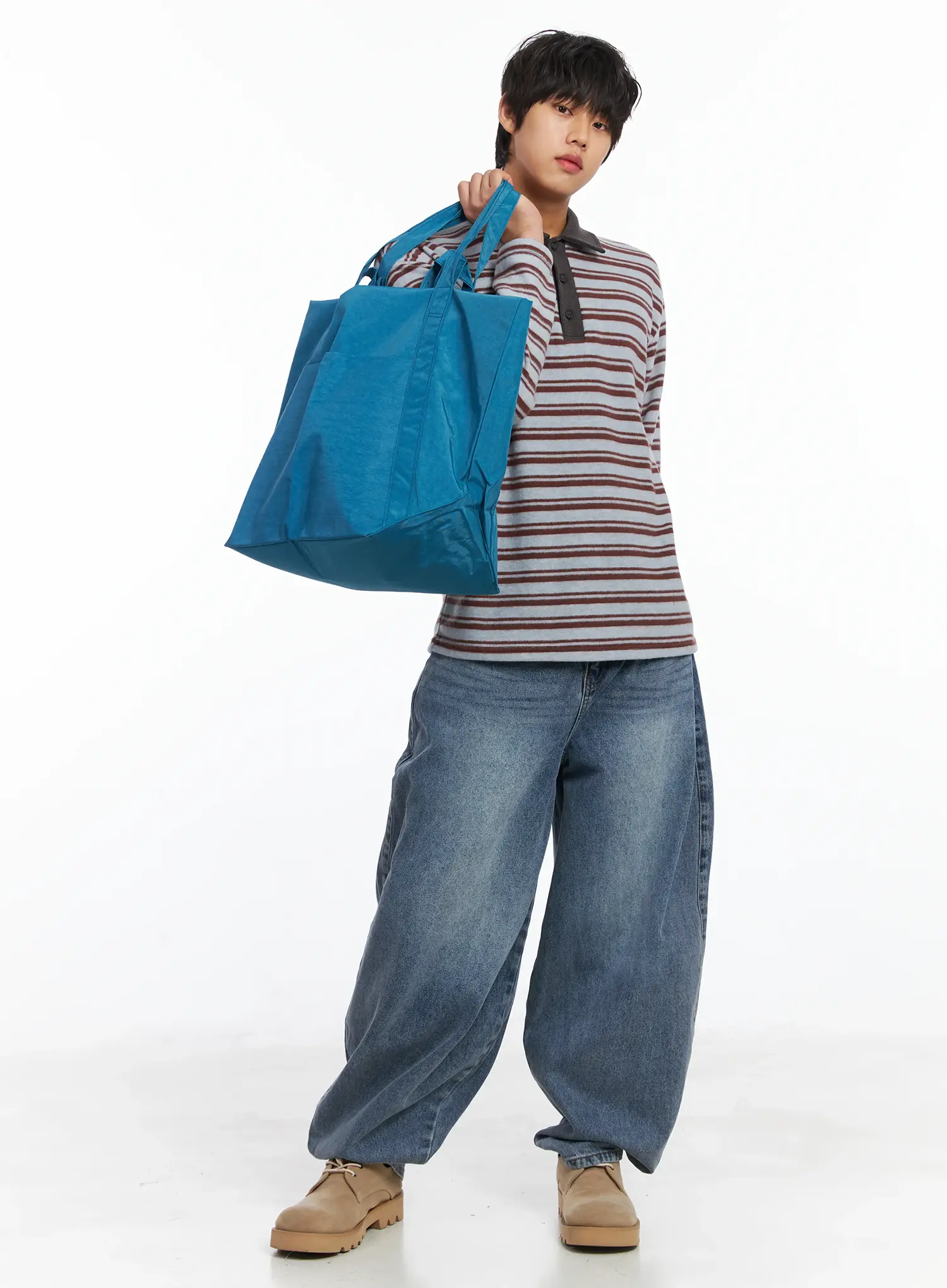 Men's Simple Balloon Fit Jeans IJ512 - Image 10