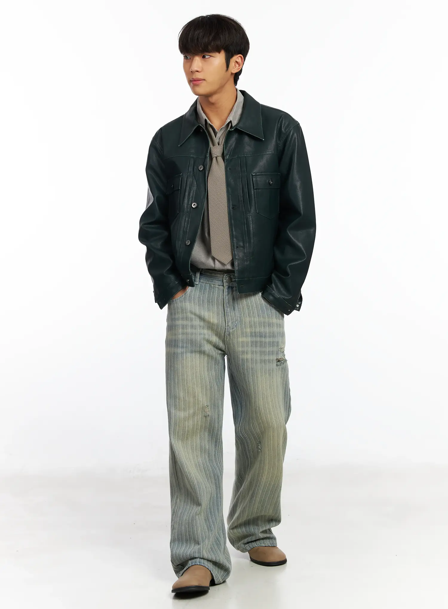 Men's Small Check Tie IF504 - Image 2