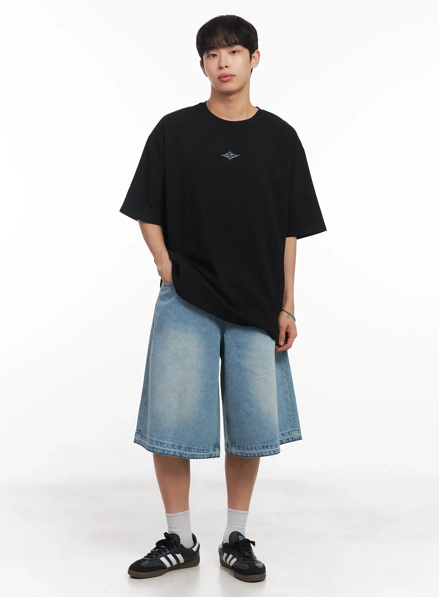 Men's Small Graphic Oversize Tee IU518 - Image 10