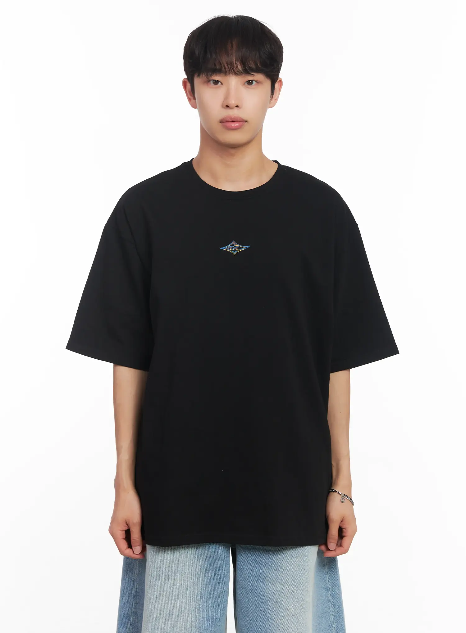 Men's Small Graphic Oversize Tee IU518 - Image 11