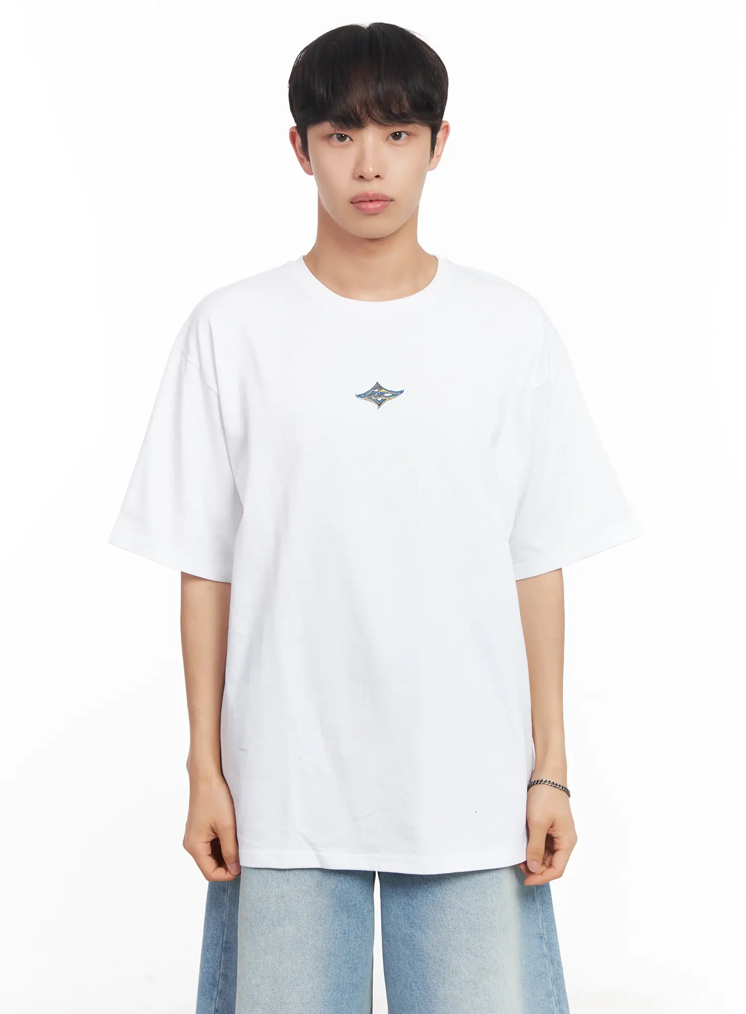 Men's Small Graphic Oversize Tee IU518 - Image 12