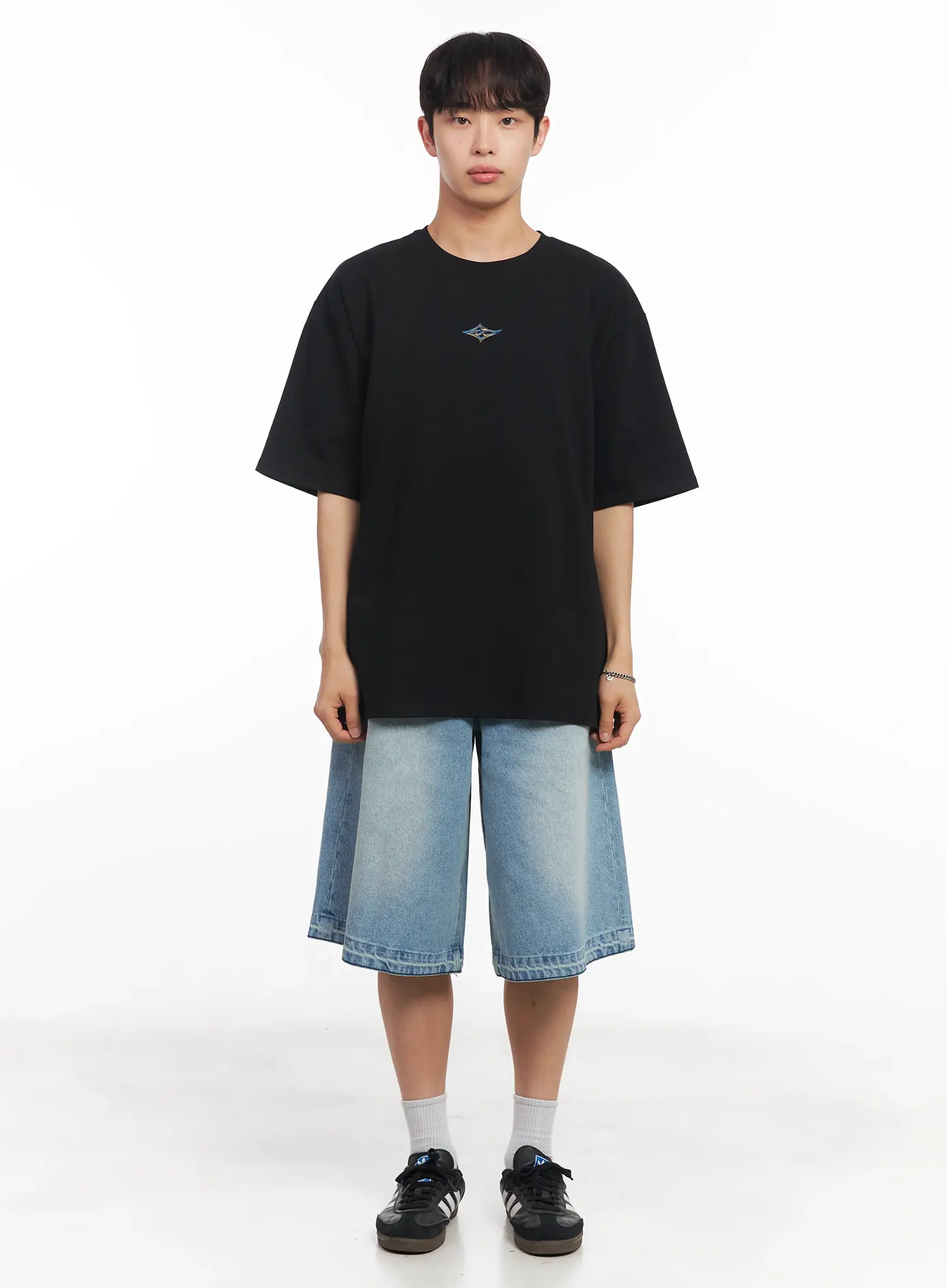 Men's Small Graphic Oversize Tee IU518 - Image 5