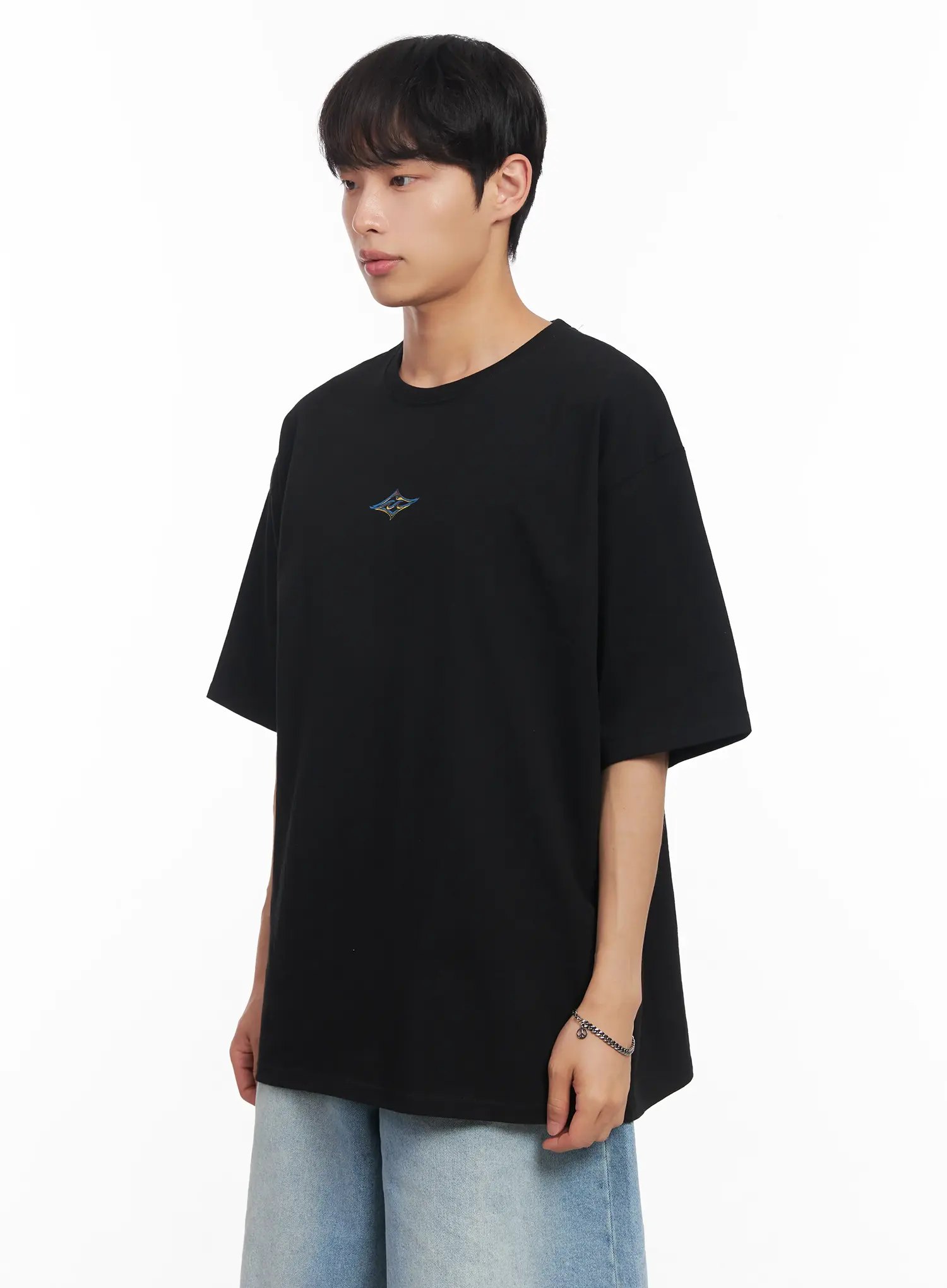 Men's Small Graphic Oversize Tee IU518 - Image 6