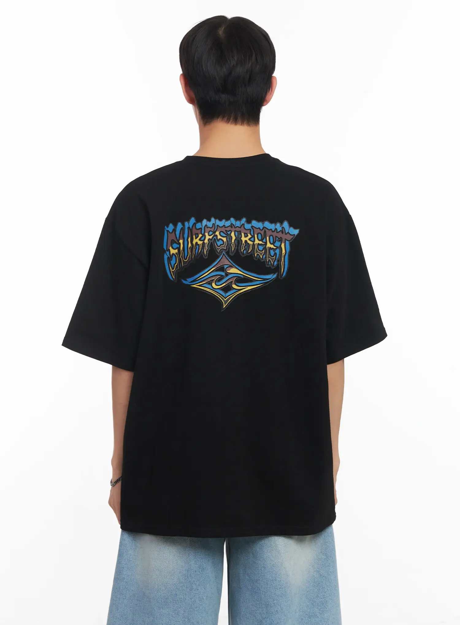 Men's Small Graphic Oversize Tee IU518 - Image 8