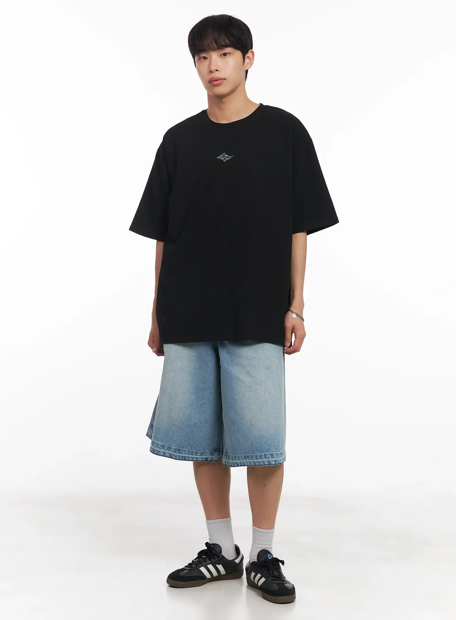 Men's Small Graphic Oversize Tee IU518 - Image 9