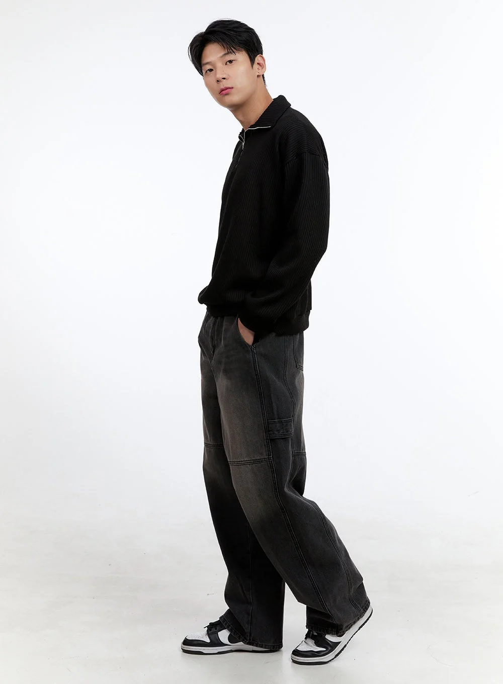 Men's Soft Cable Knit Zip-Up Pullover IG427 - Image 6