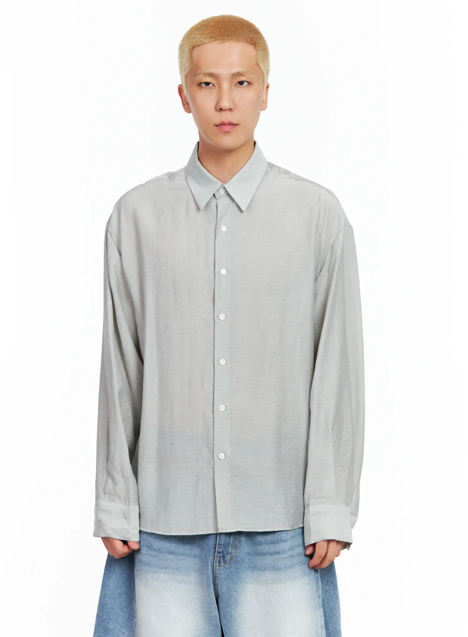 Men's Soft Linen Long-Sleeve Shirt IL514 - Image 16