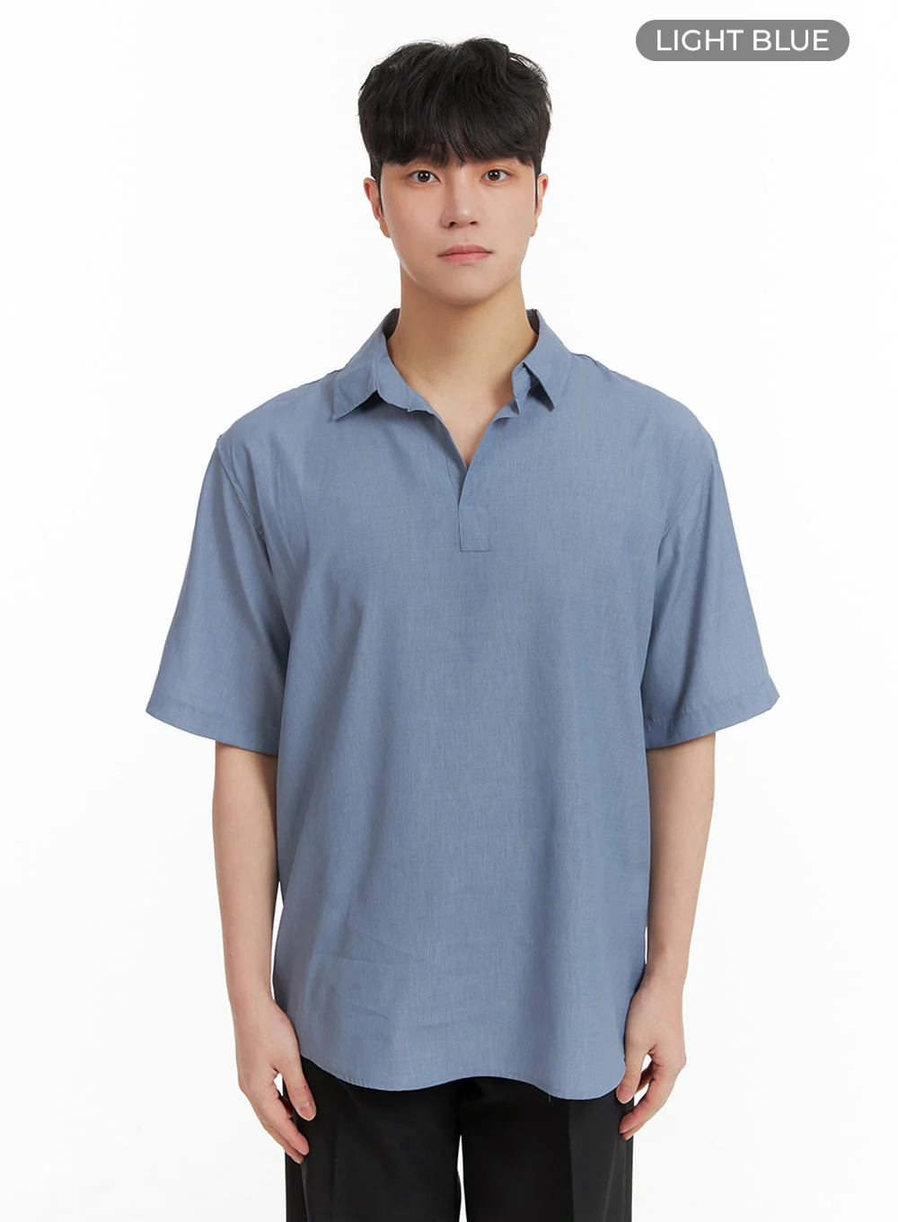 Men's Solid Collar Shirt IA402 - Image 8