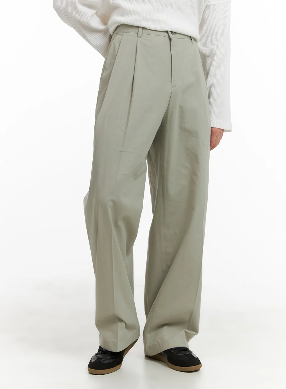 Men's Solid Cotton Suit Pants IA401 - Image 5