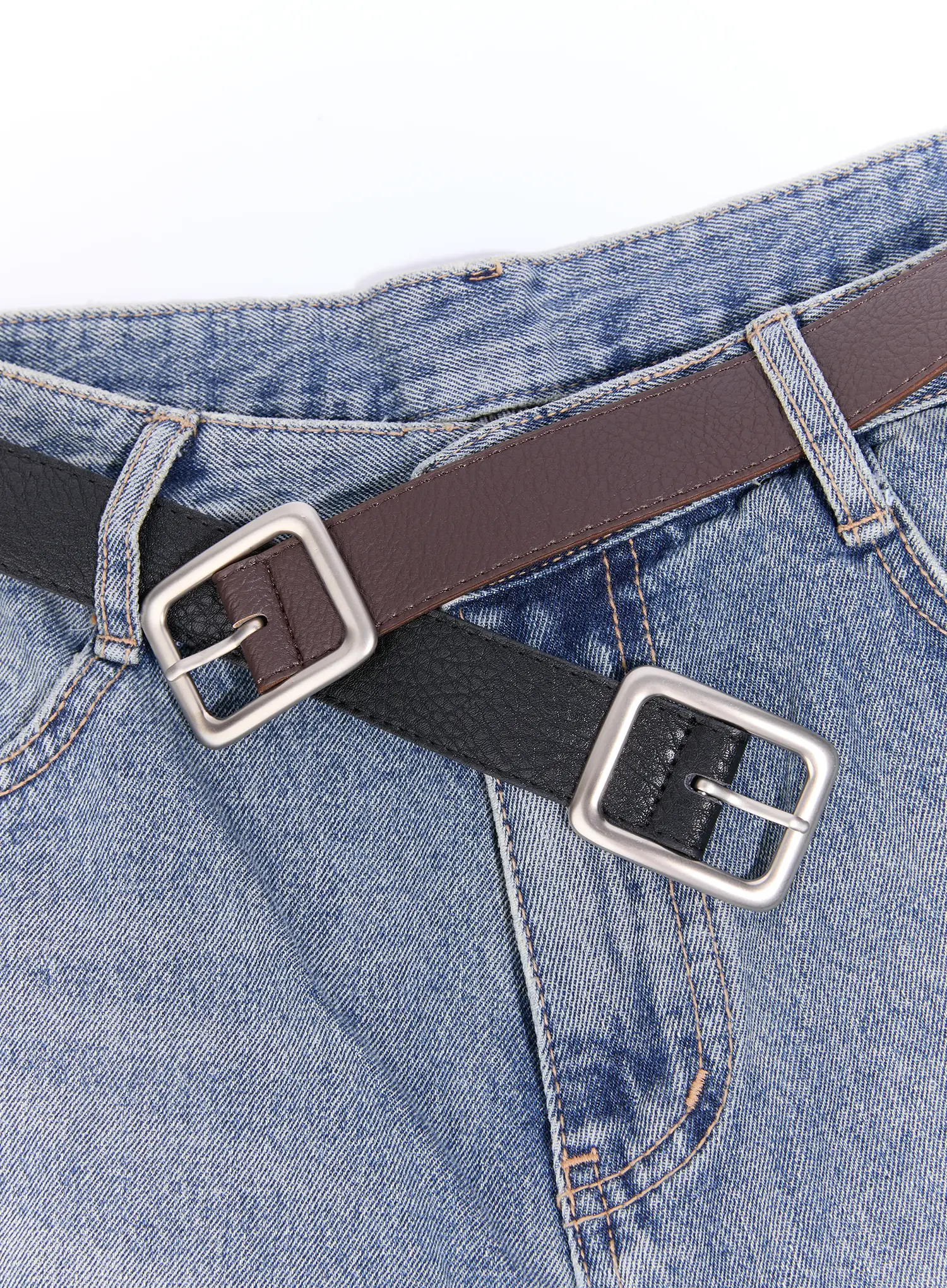 Men's Square Buckle Belt IL511 - Image 2