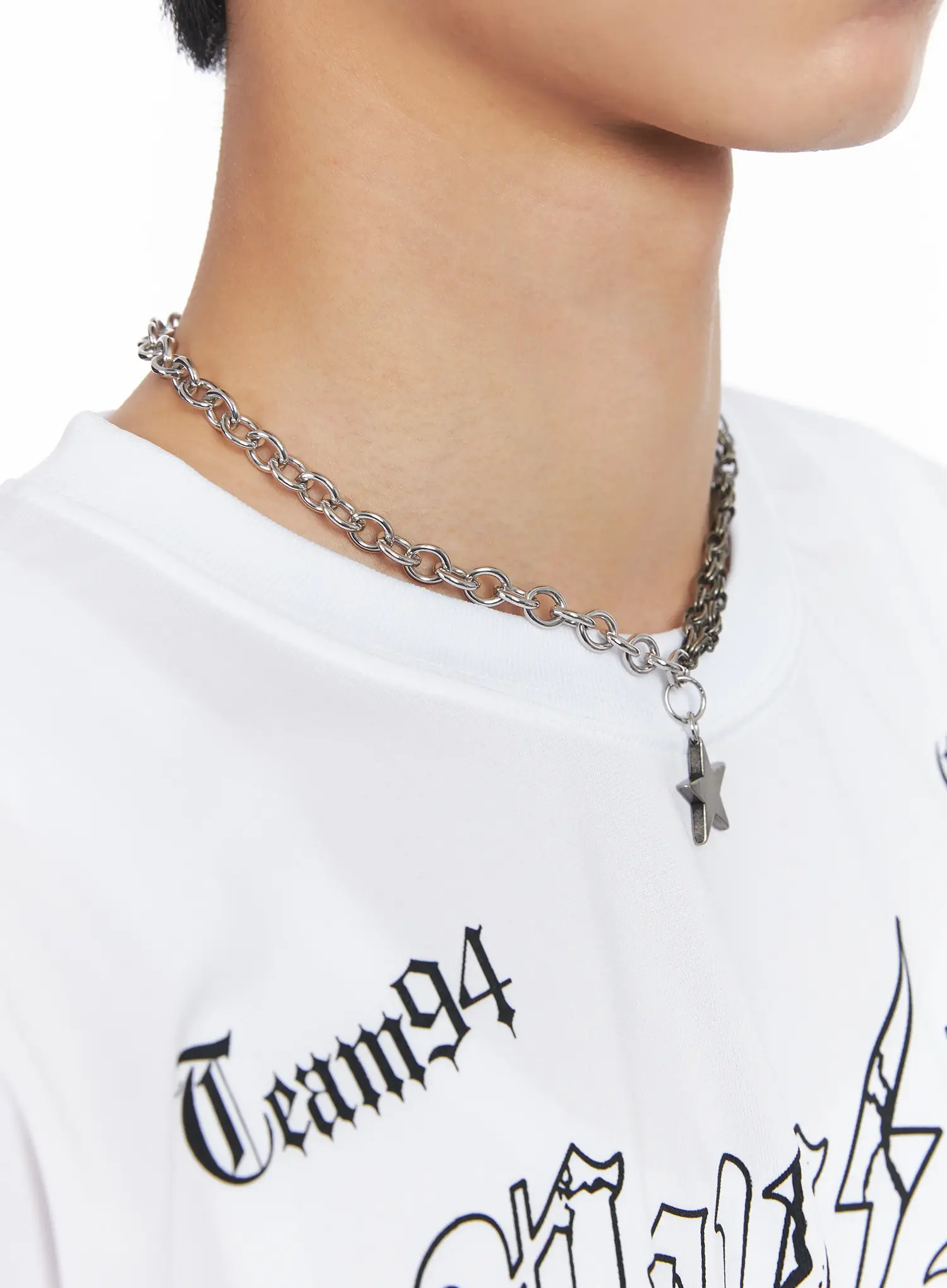 Men's Star Pendant Chain Necklace IL501 - Image 4