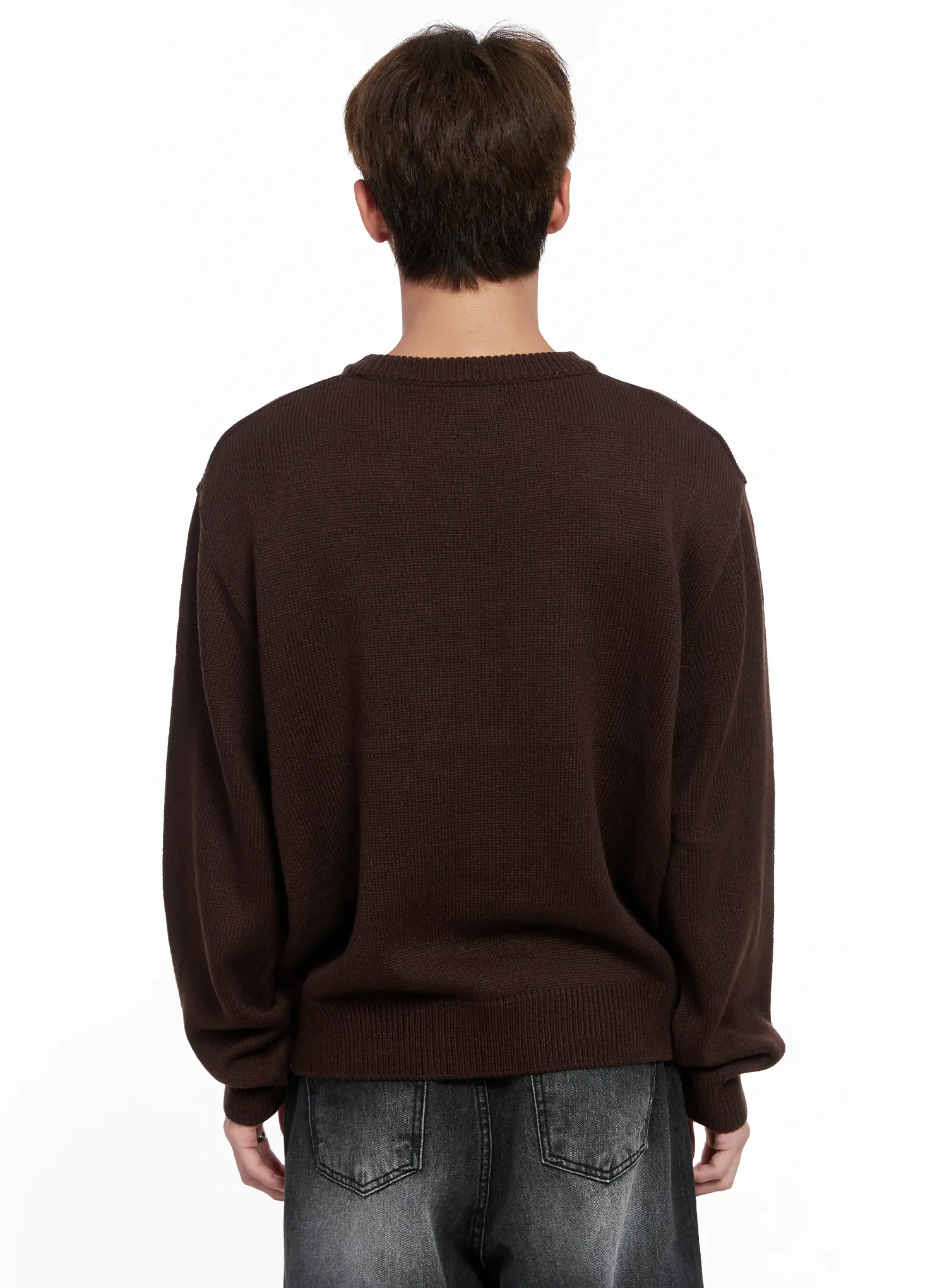 Men's Statement Graphic Knit Sweater IO502 - Image 5