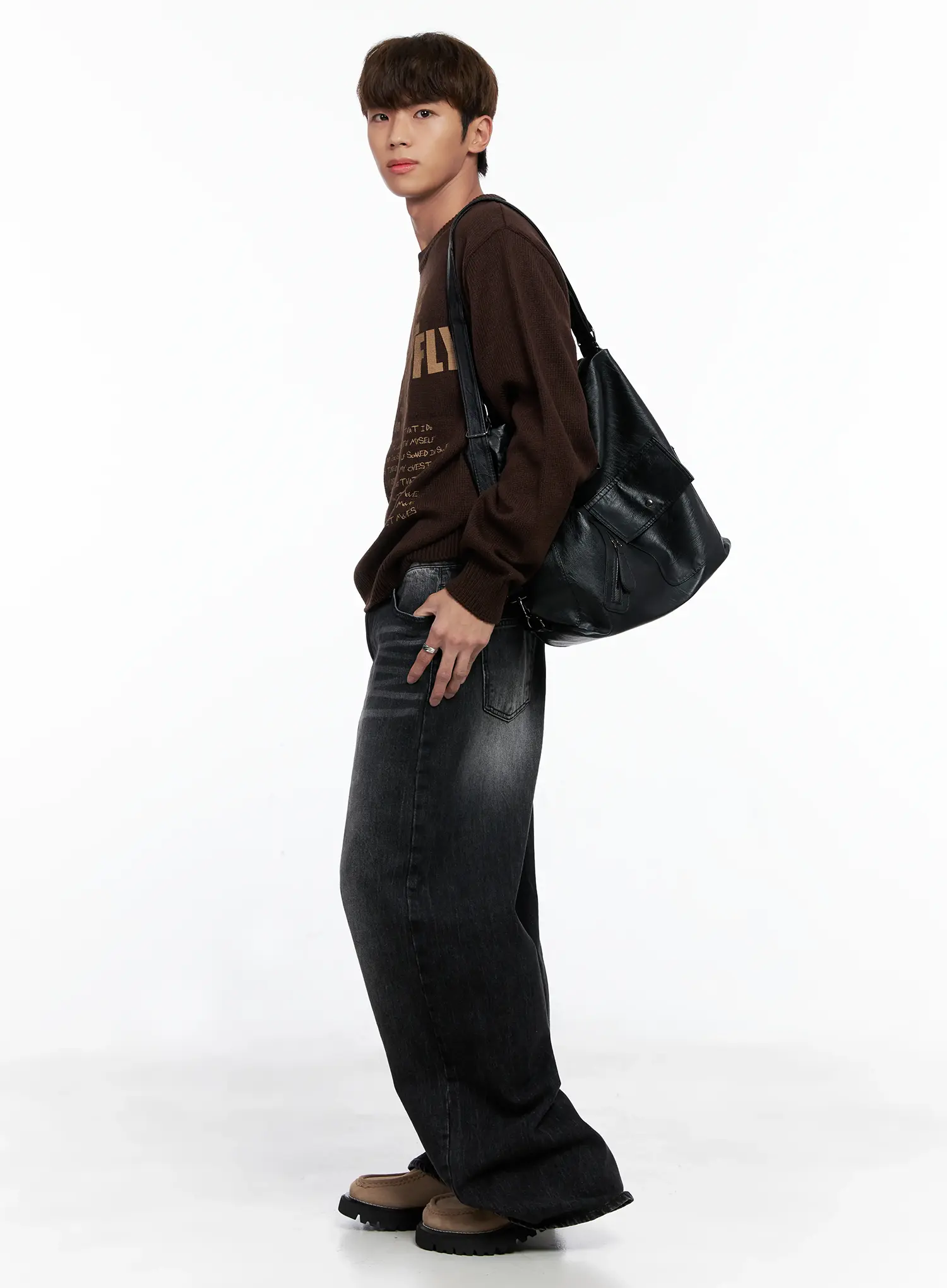 Men's Statement Graphic Knit Sweater IO502 - Image 7