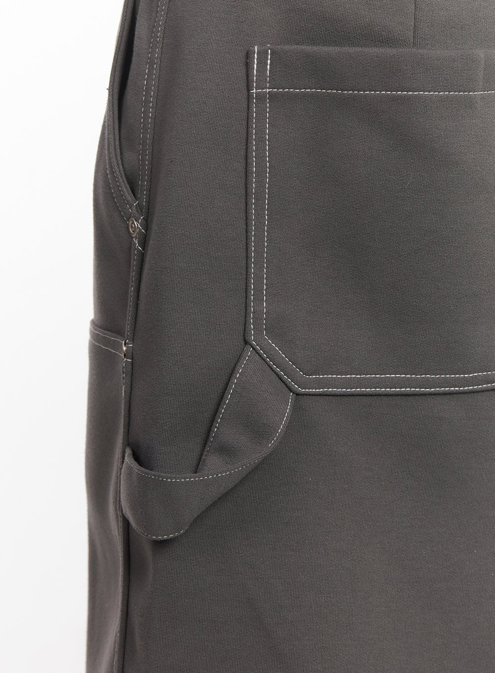 Men's Stitched Carpenter Wide-Leg Jorts (Dark Gray) IM519 - Image 5