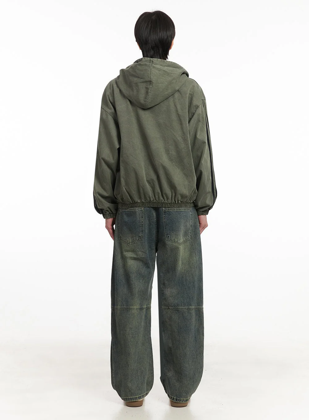 Men's Stitched Wide-Leg Jeans IA511 - Image 10