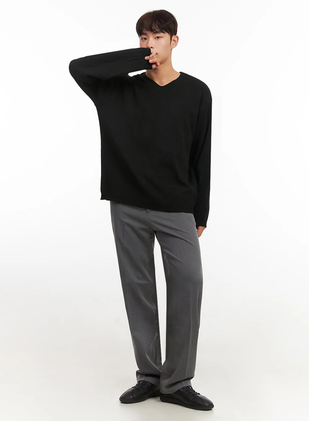 Men's Straight-Leg Slacks Pants IF517 - Image 3
