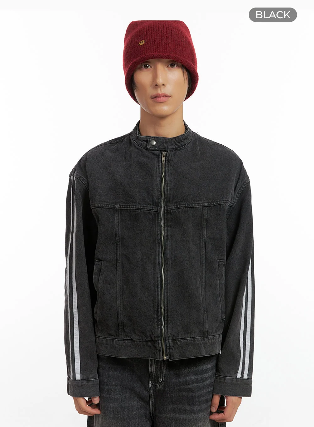 Men's Striped Button Denim Jacket IO417 - Image 10