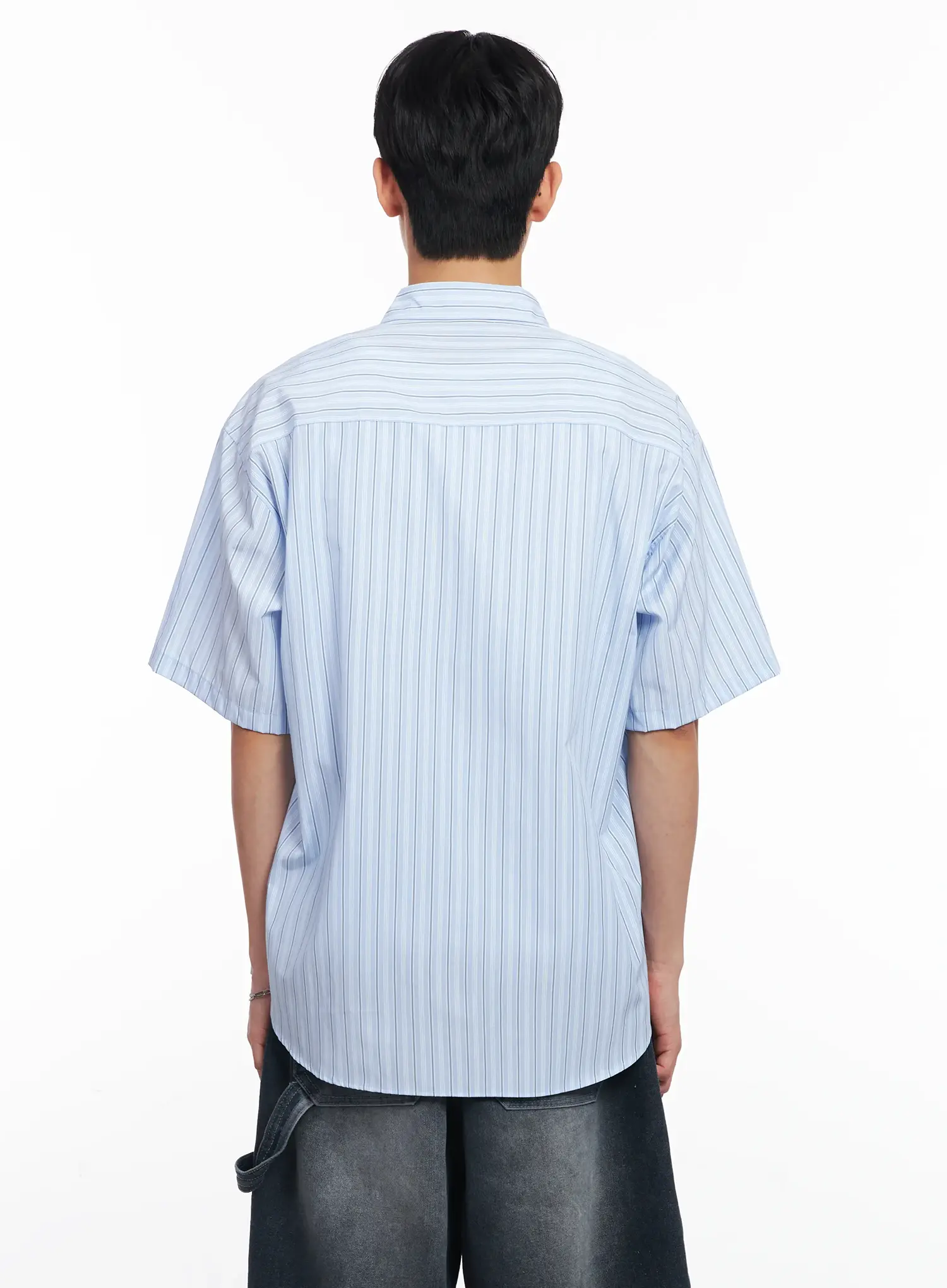 Men's Striped Button-Up Shirt IL504 - Image 6