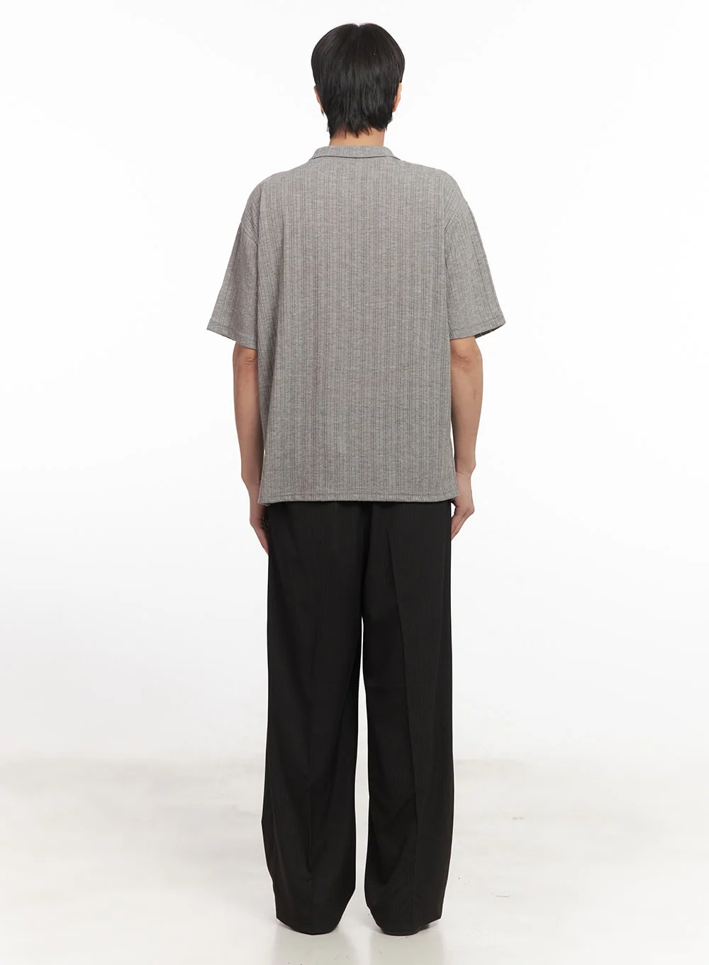 Men's Striped Pintuck Tailored Pants IA510 - Image 8