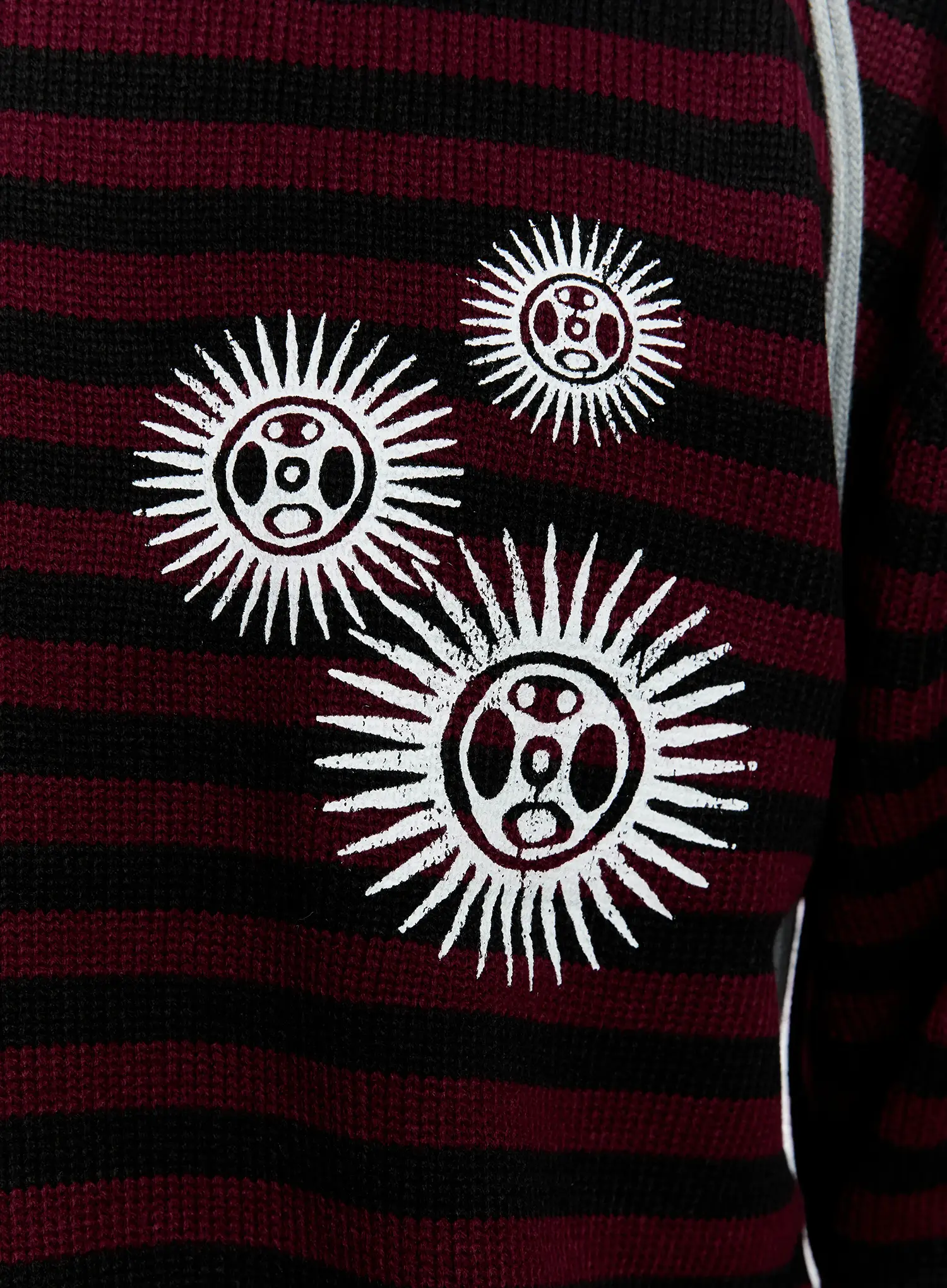 Men's Sunburst Striped Knit Sweater IS529 - Image 13