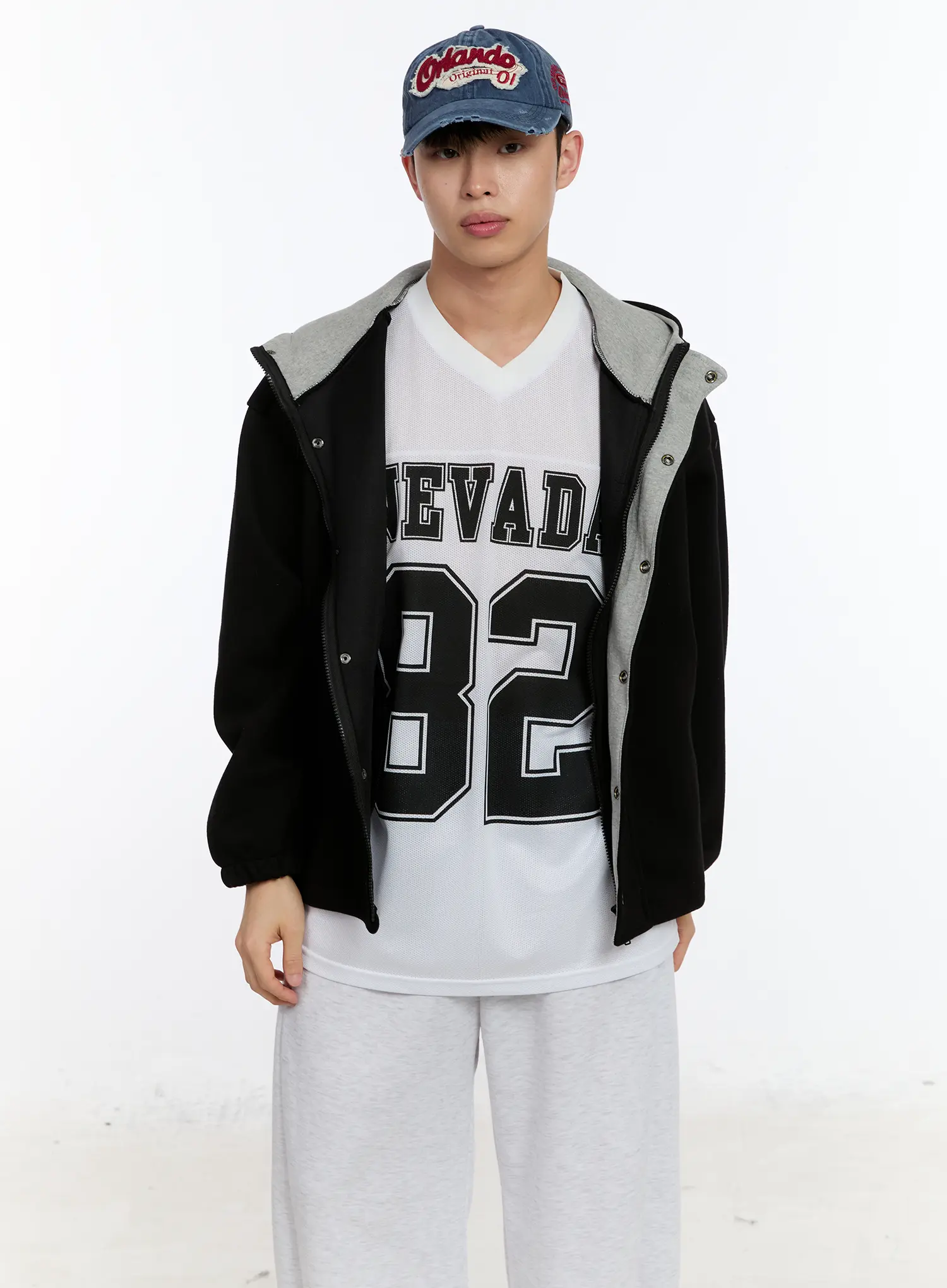 Men's Two-Way Button Hoodie Jacket IA508 - Image 10
