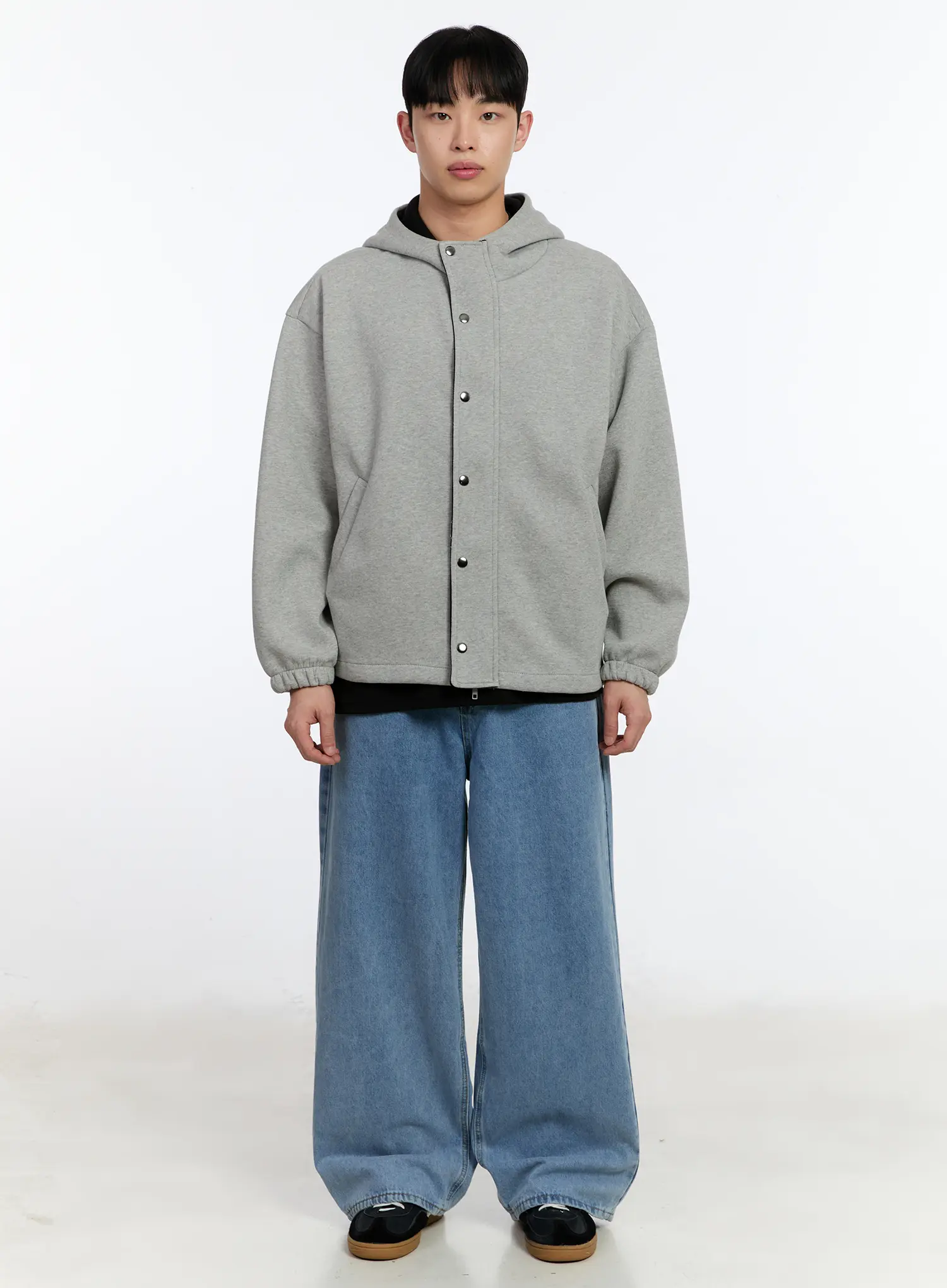 Men's Two-Way Button Hoodie Jacket IA508 - Image 4