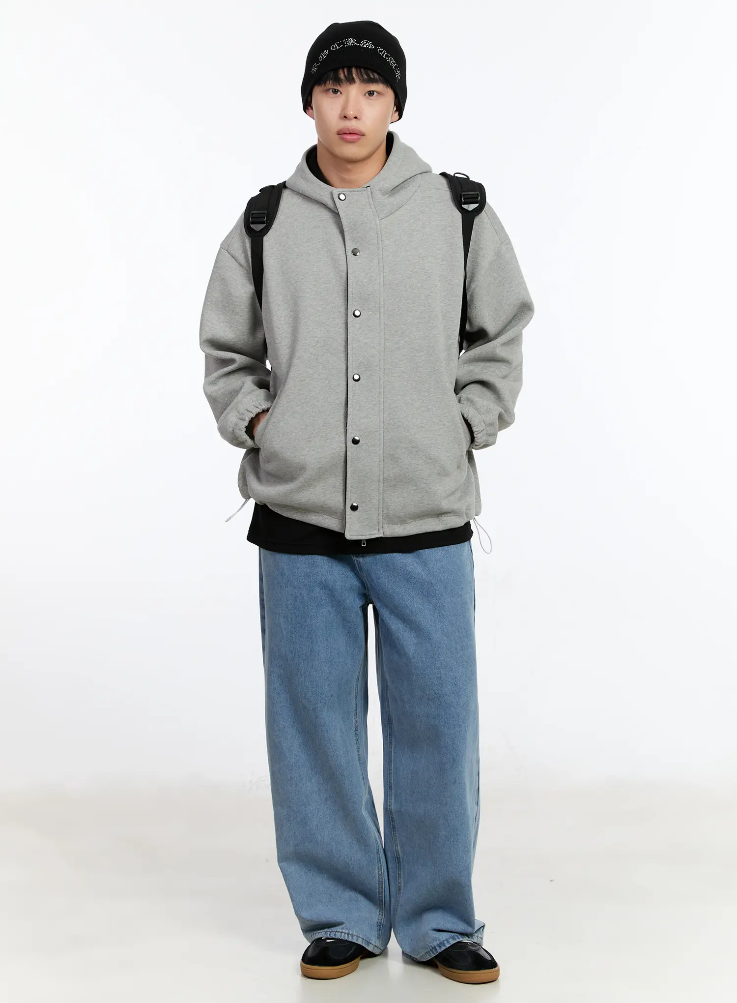 Men's Two-Way Button Hoodie Jacket IA508 - Image 7