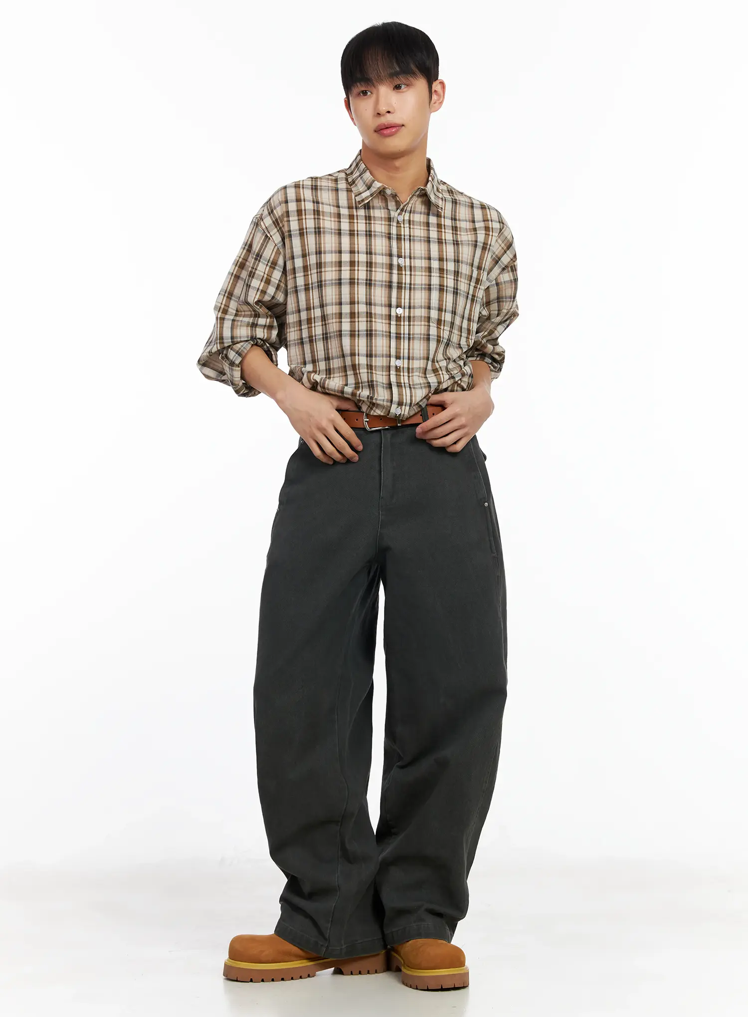 Men's Utility Pocket Wide Leg Pants IM516 - Image 11