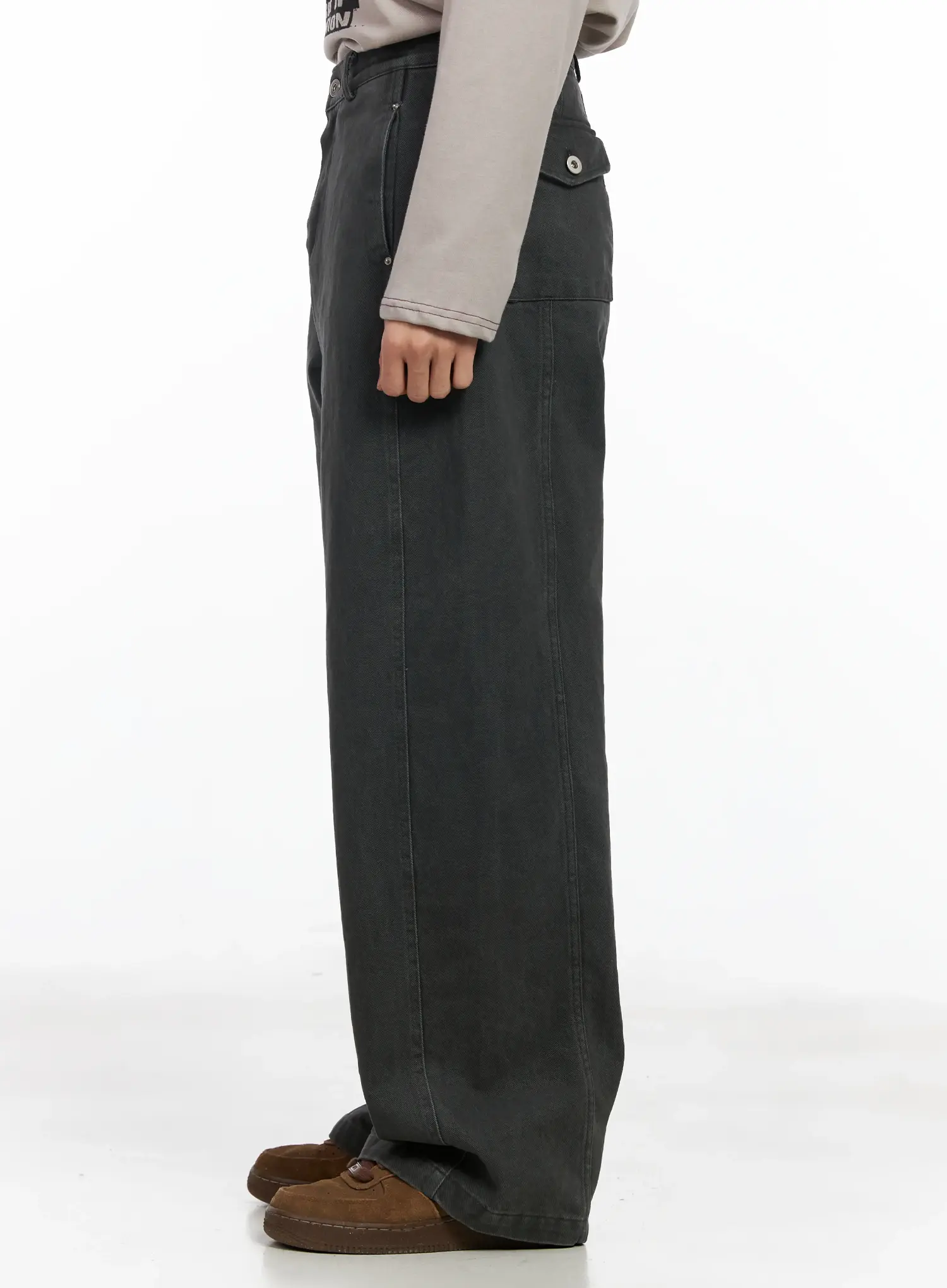 Men's Utility Pocket Wide Leg Pants IM516 - Image 8