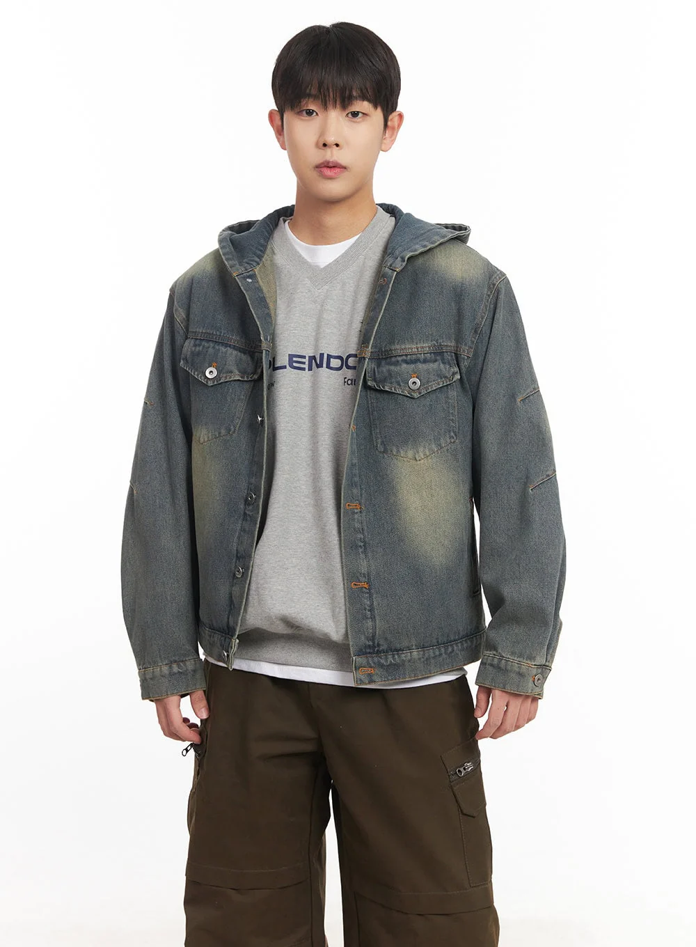 Men's V-Neck Graphic Sweatshirt IM528 - Image 12