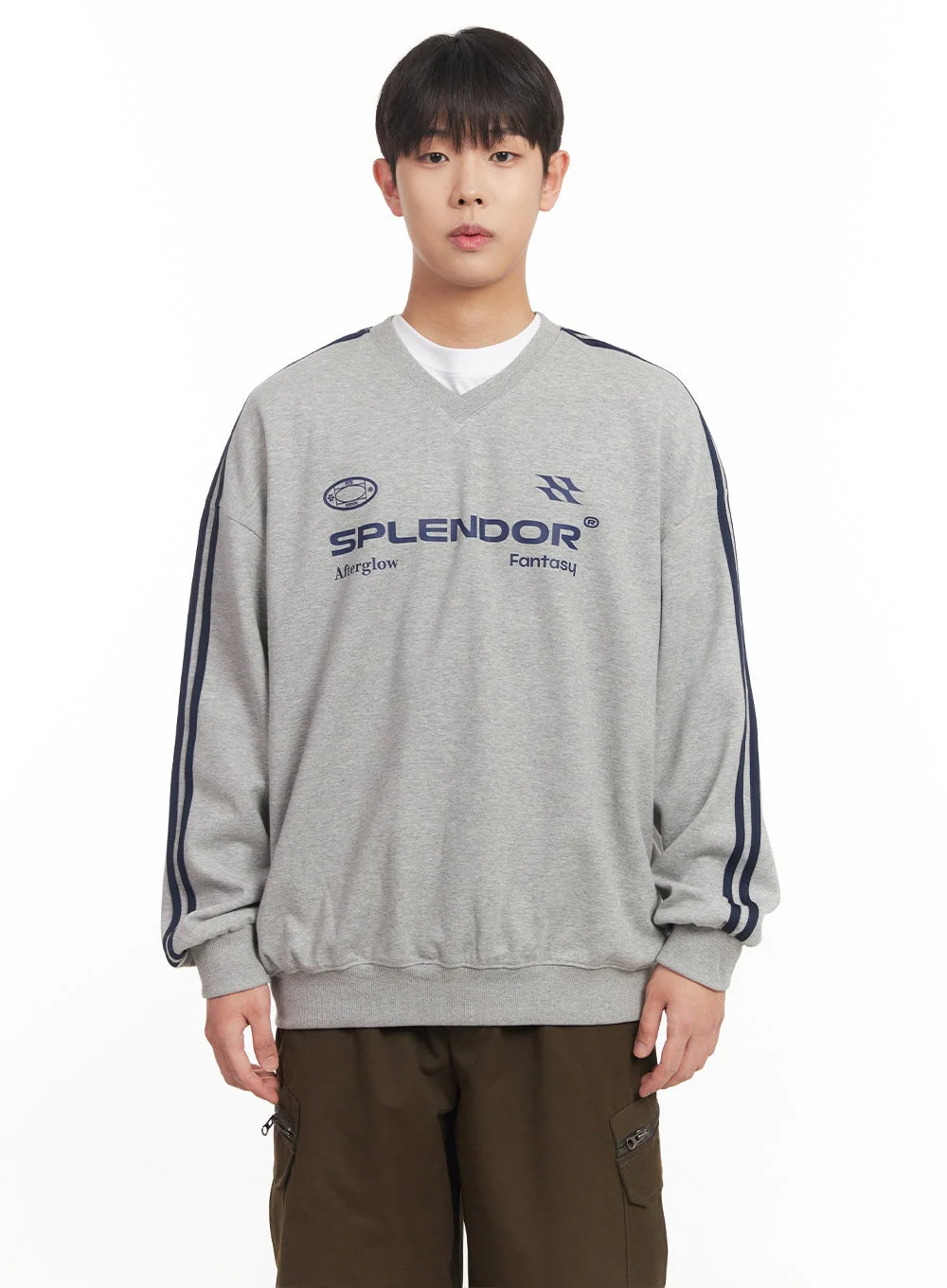 Men's V-Neck Graphic Sweatshirt IM528 - Image 14