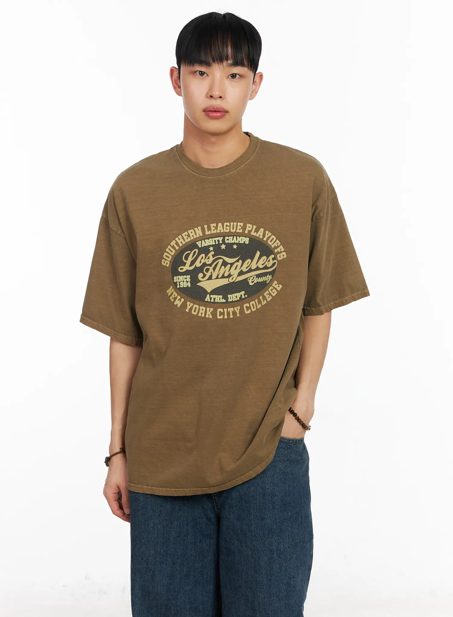 Men's Vintage City Graphic T-Shirt IA501 - Image 3