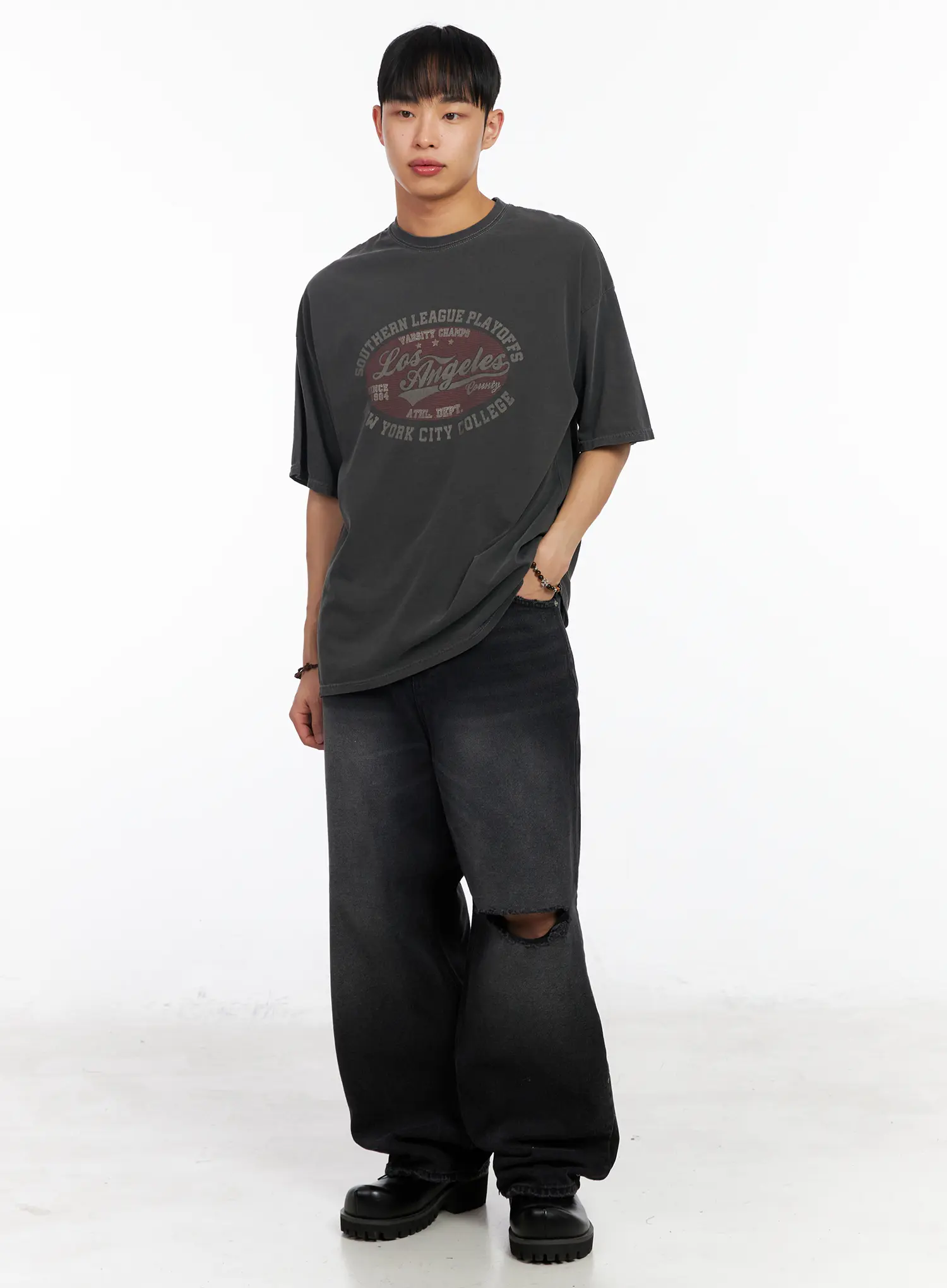 Men's Vintage City Graphic T-Shirt IA501 - Image 9