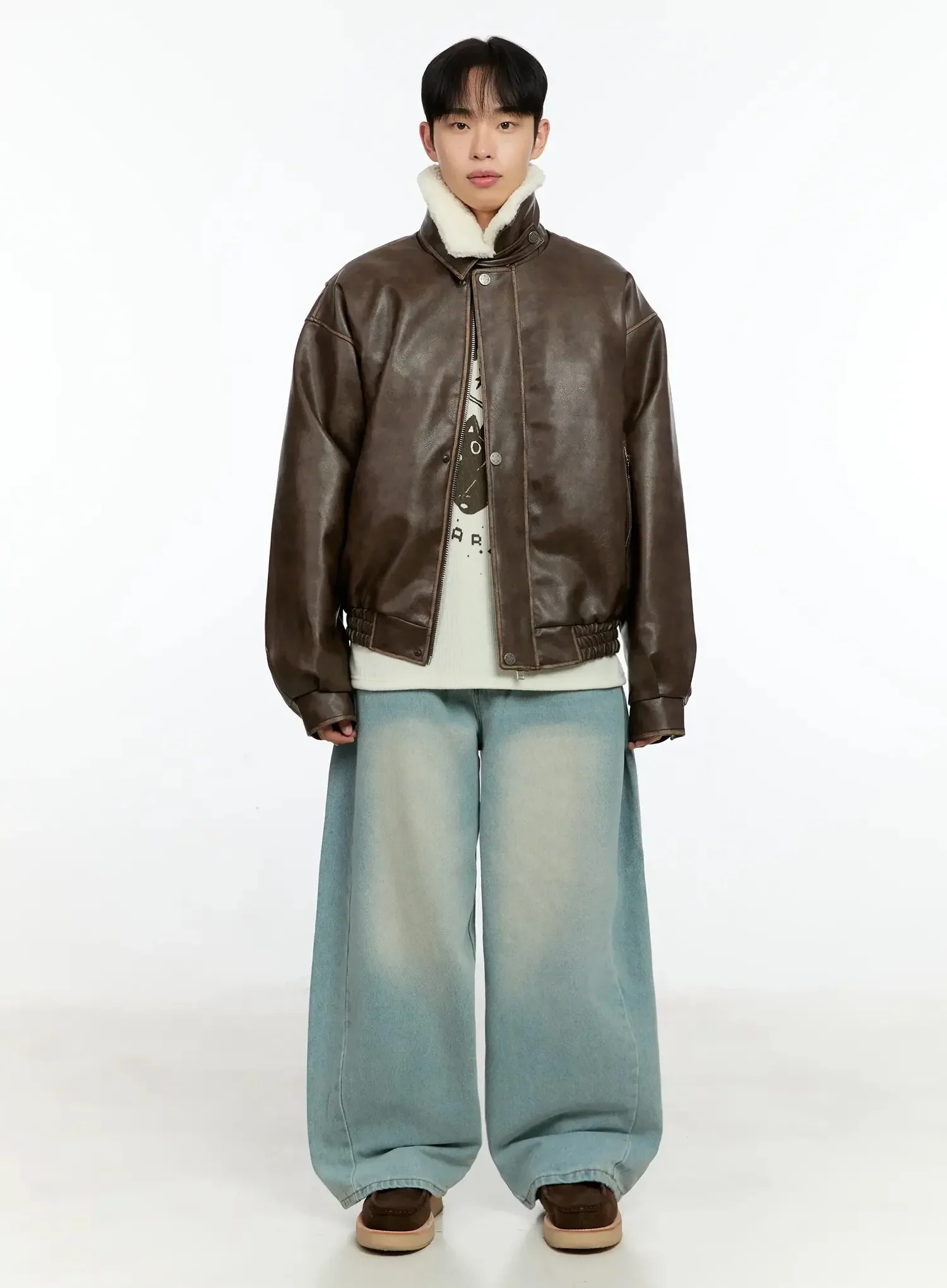 Men's Vintage Faux-Leather Mustang Jacket IN525 - Image 4